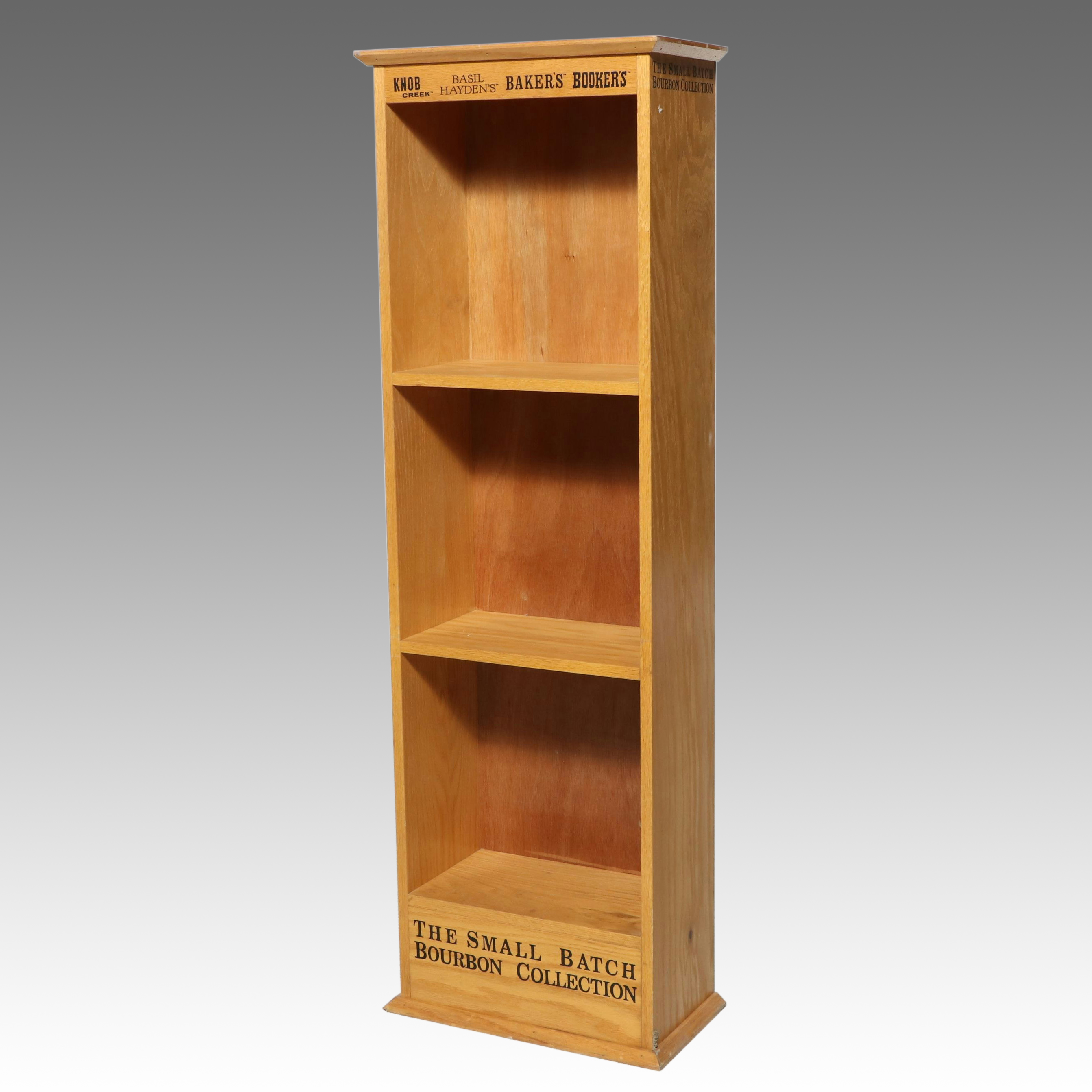 Jim Beam "The Small Batch Bourbon Collection" Oak Display Shelf, 21st Century