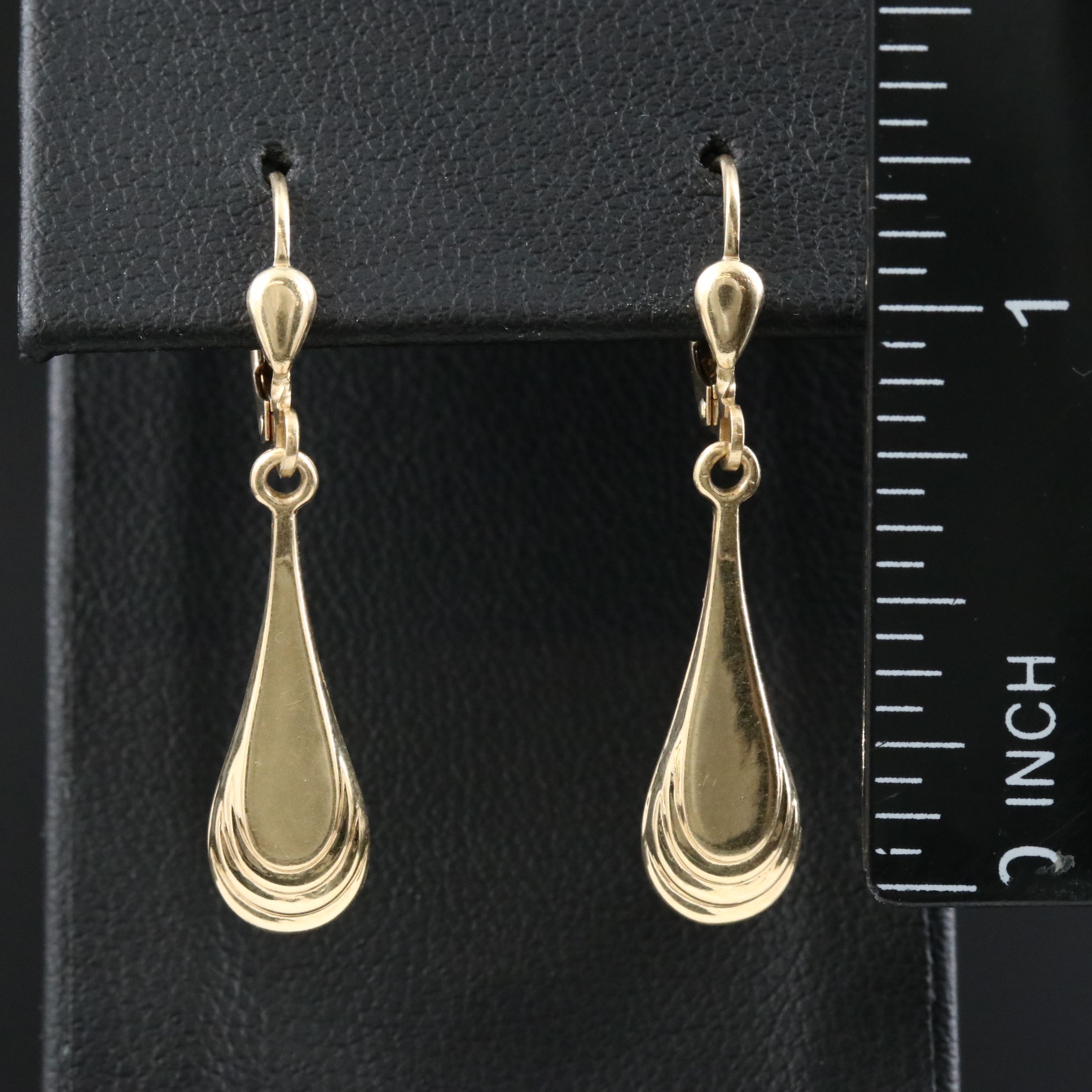 Milor 14K Fluted Drop Earrings