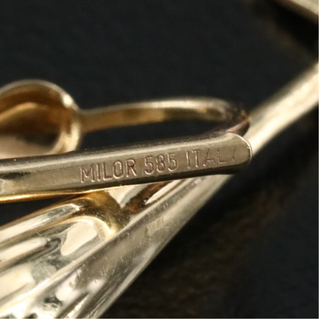 Milor 14K Fluted Drop Earrings