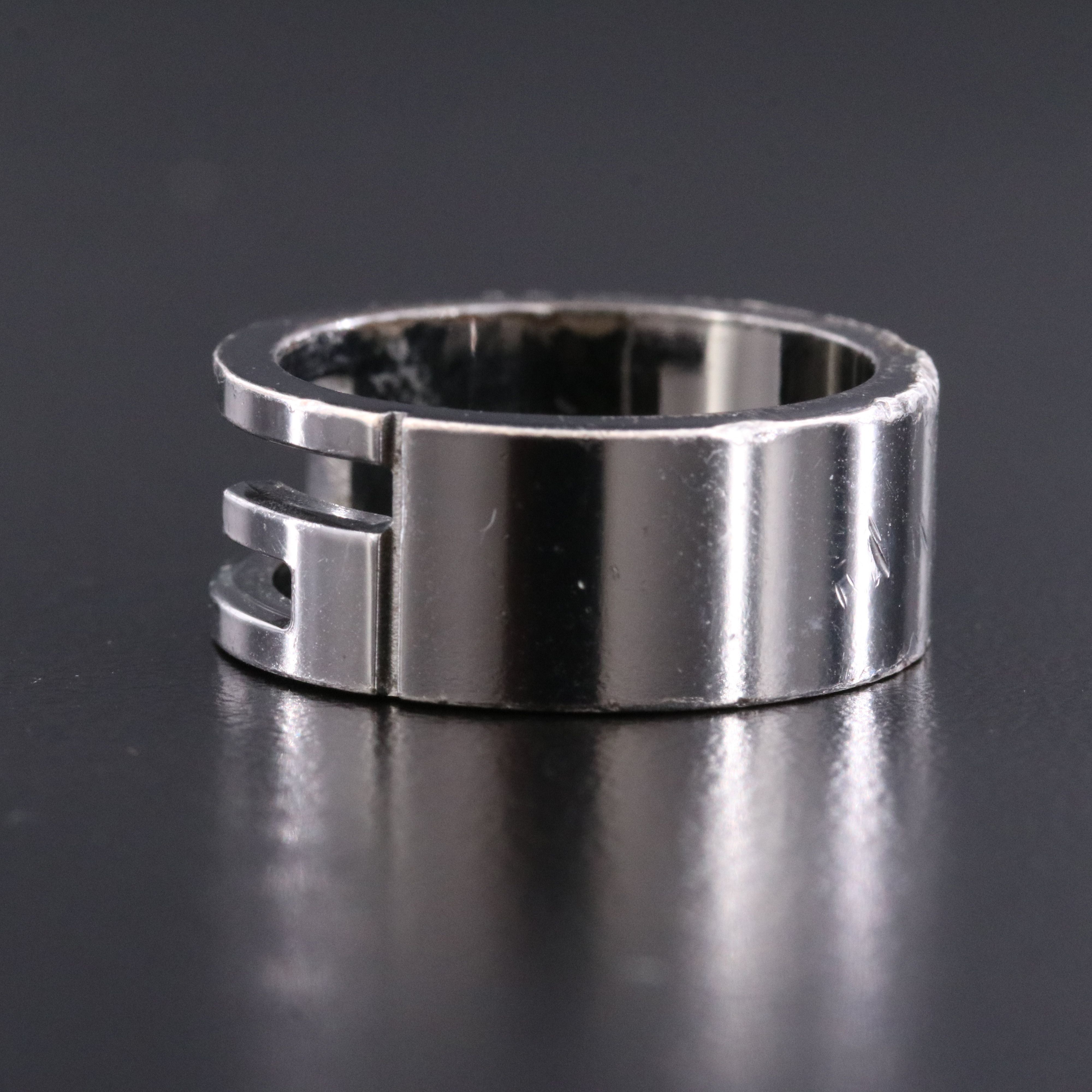 Gucci Sterling G Logo Cutout Ring