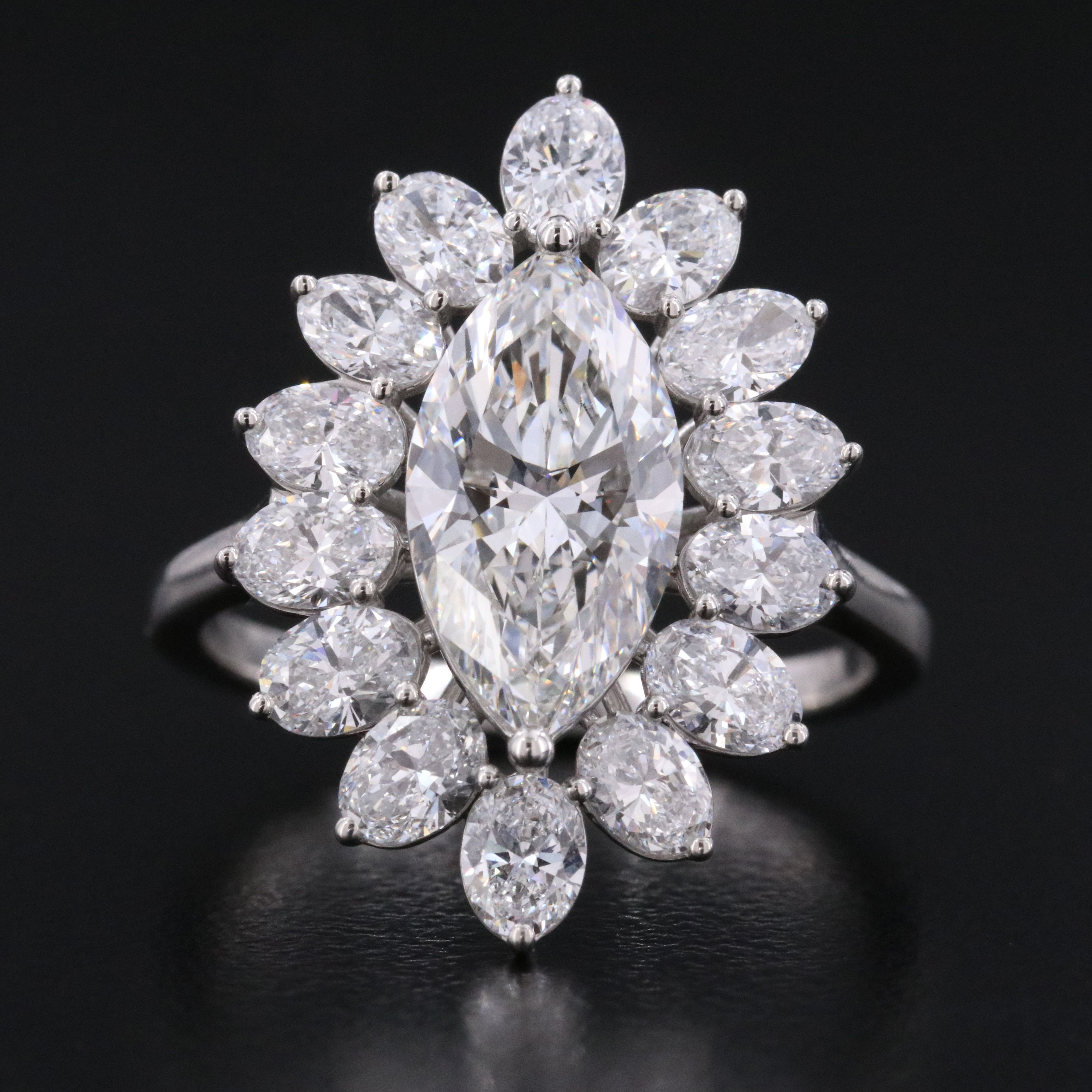 Platinum 4.99 CTW Lab Grown Diamond Ring with IGI Report