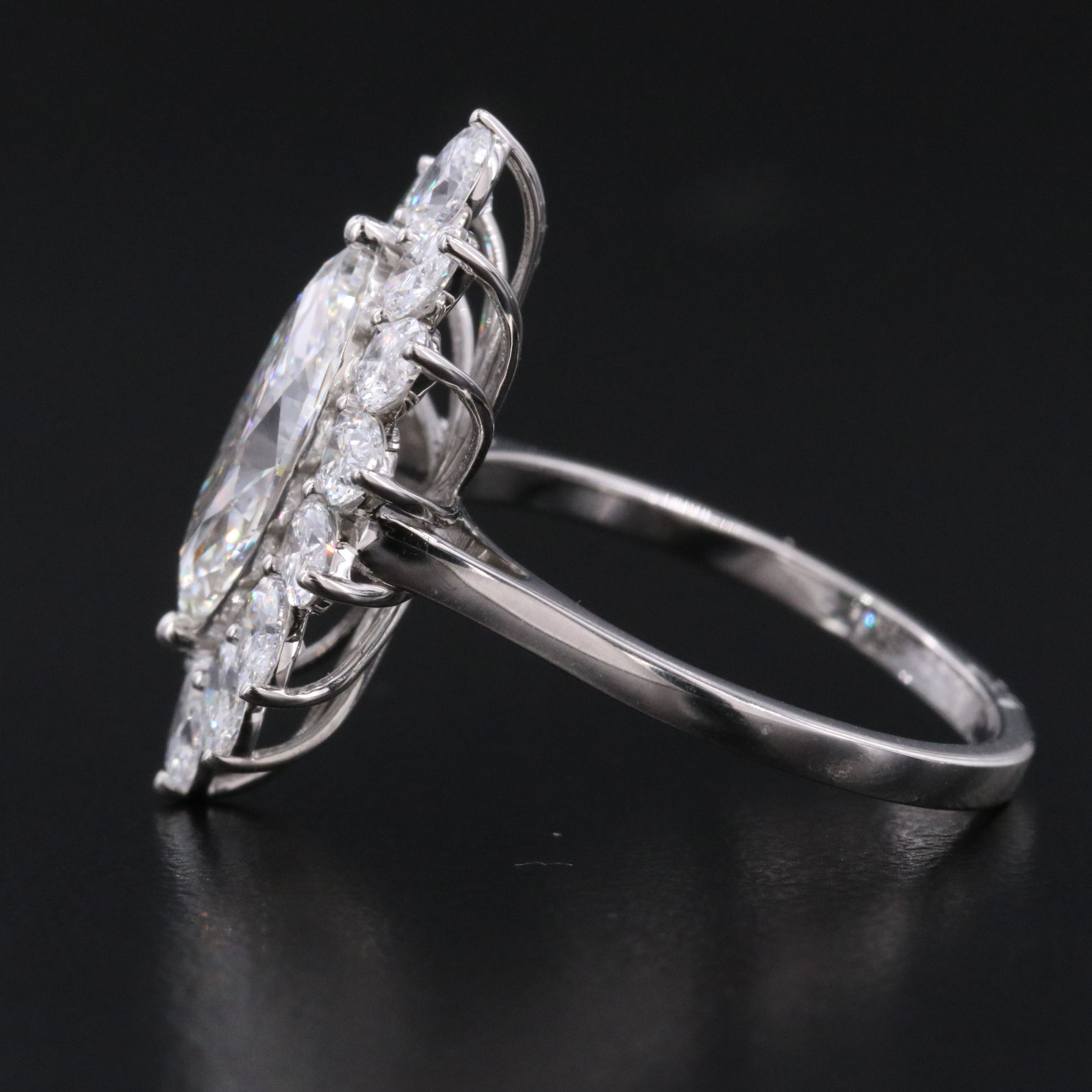 Platinum 4.99 CTW Lab Grown Diamond Ring with IGI Report