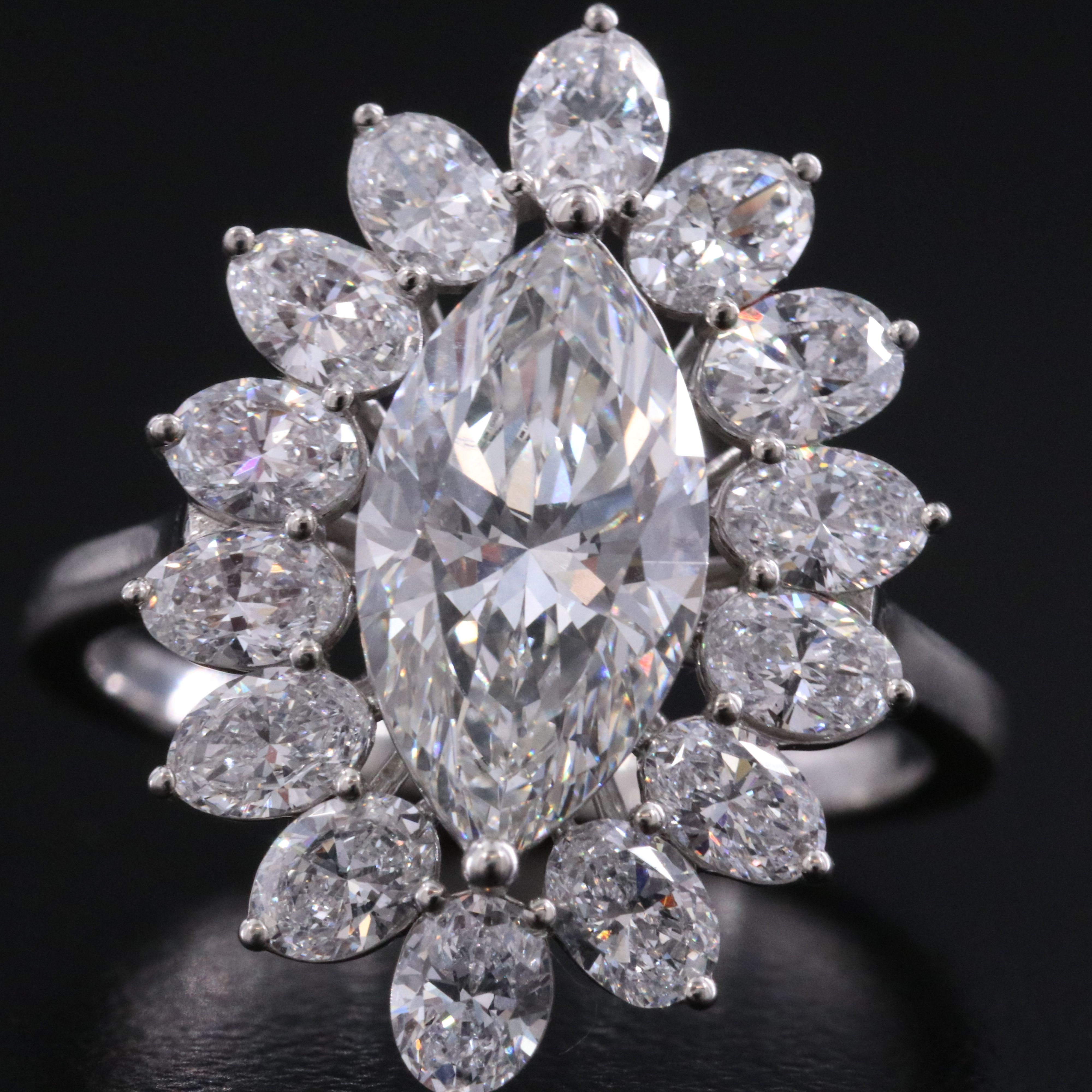 Platinum 4.99 CTW Lab Grown Diamond Ring with IGI Report