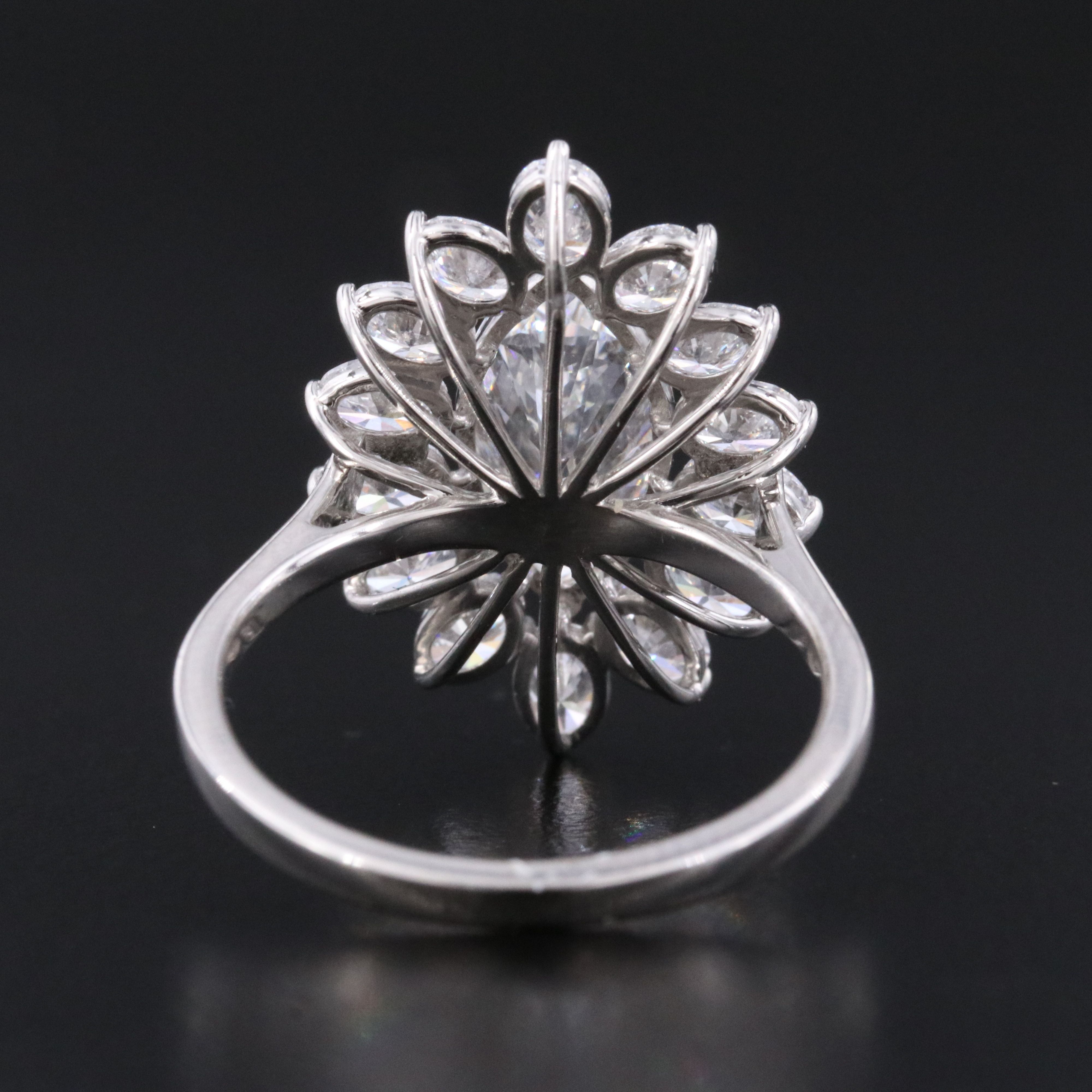 Platinum 4.99 CTW Lab Grown Diamond Ring with IGI Report