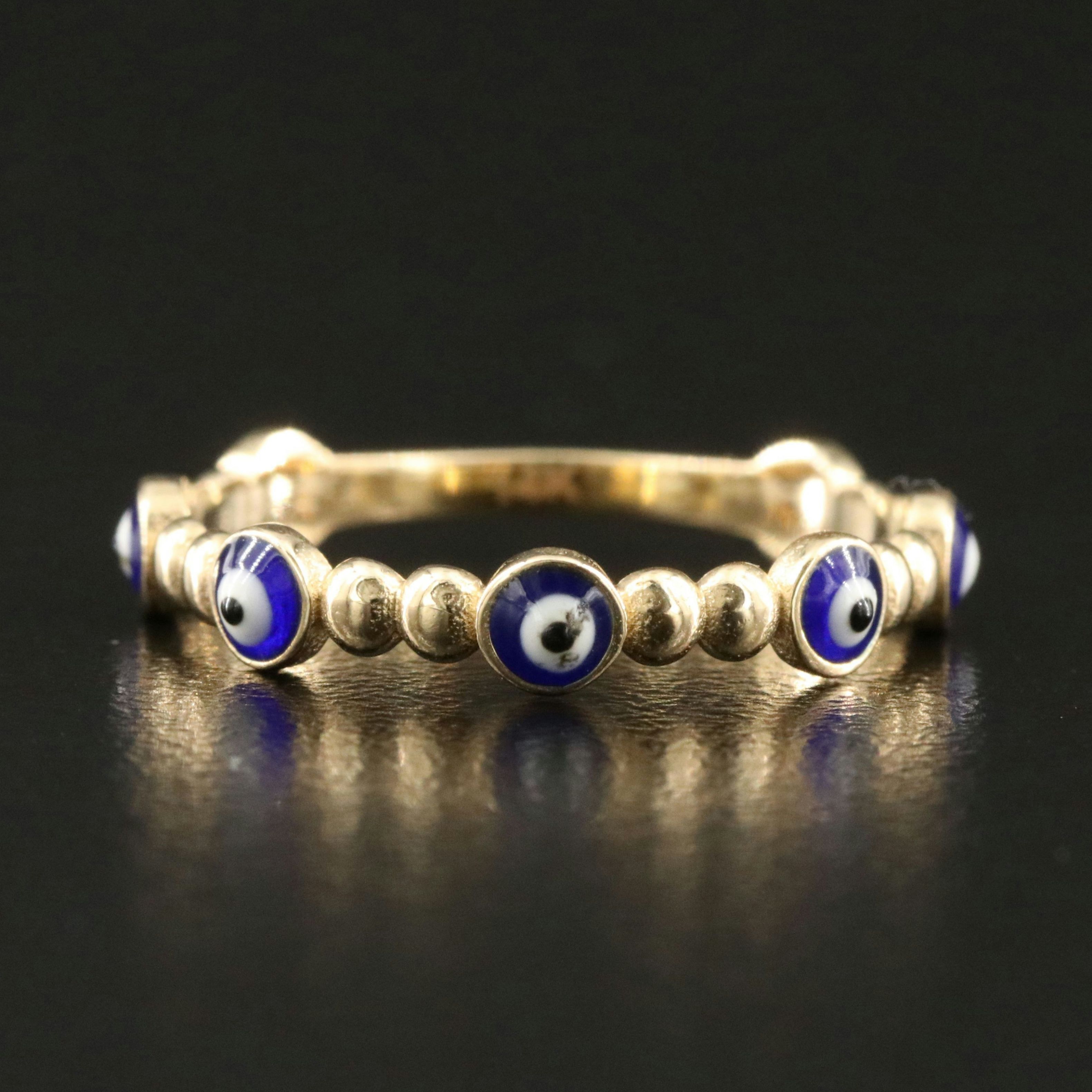 14K Evil Eye Ring