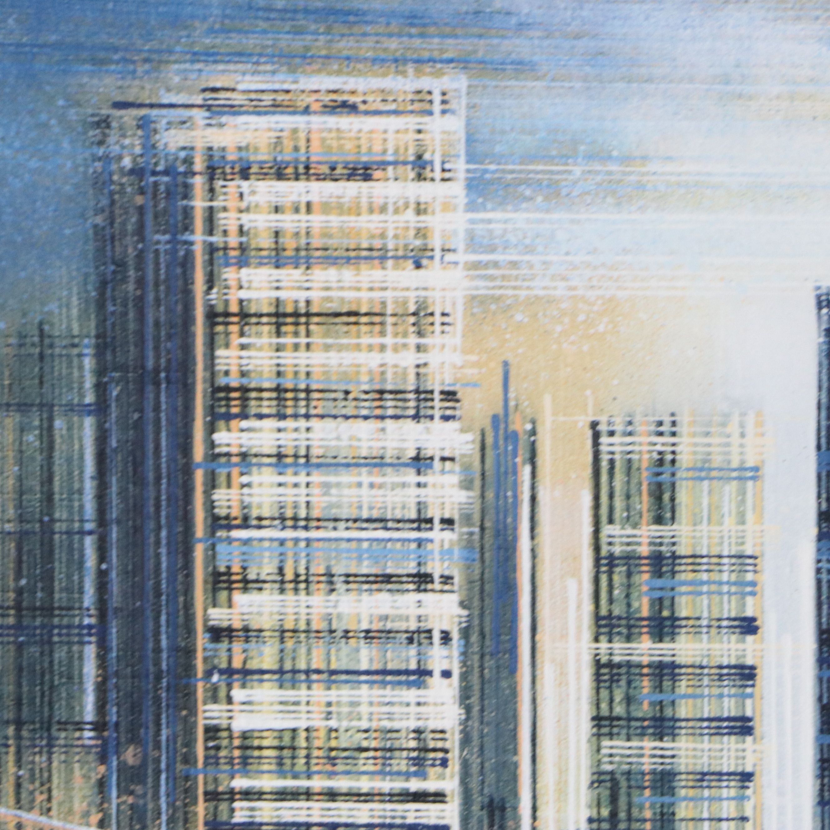 Marc Todd Acrylic Painting "The Brooklyn Bridge at Sunset," 2023