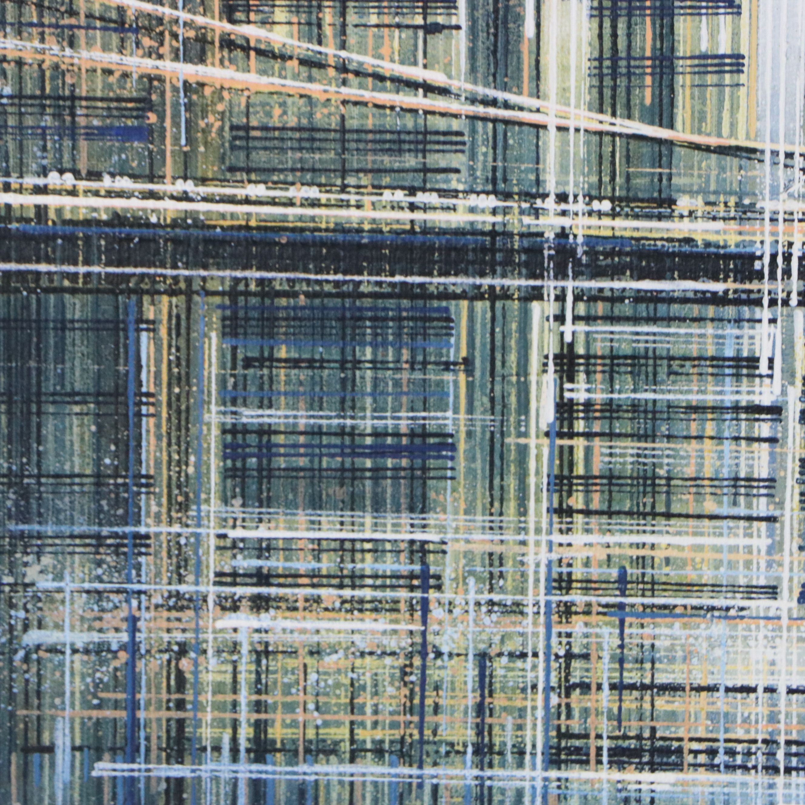 Marc Todd Acrylic Painting "The Brooklyn Bridge at Sunset," 2023
