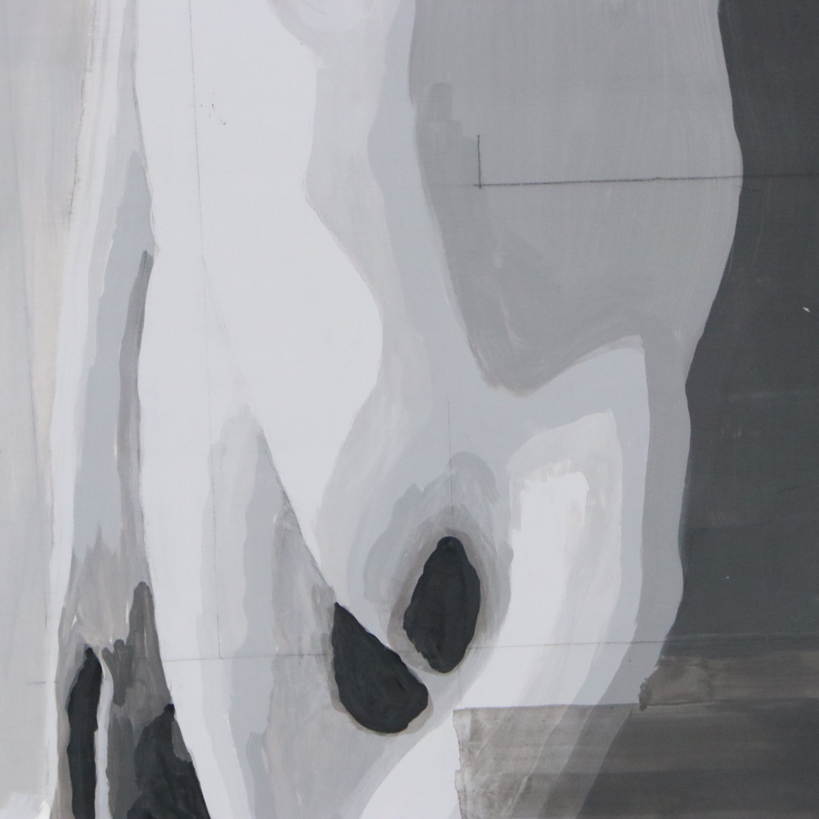 Joe McHarg Figural Mixed Media Painting, 21st Century