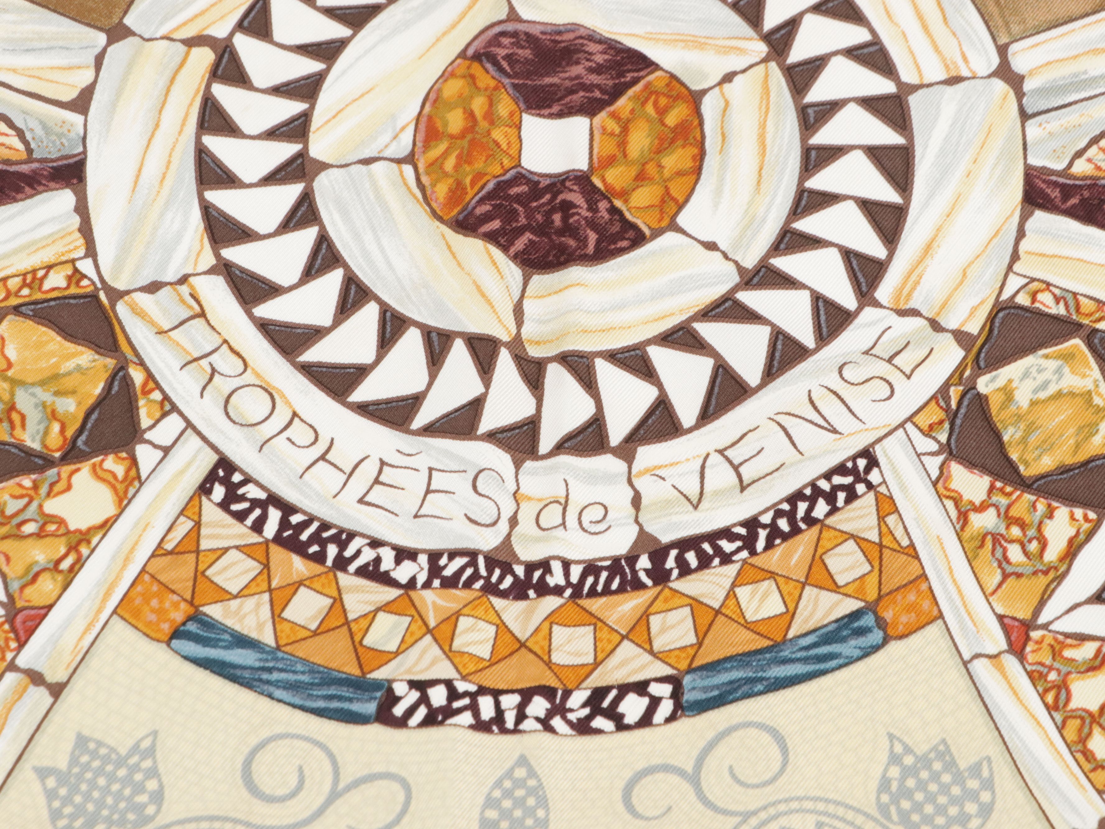 Hermès "Trophées de Venise " Scarf 90 in Silk Twill