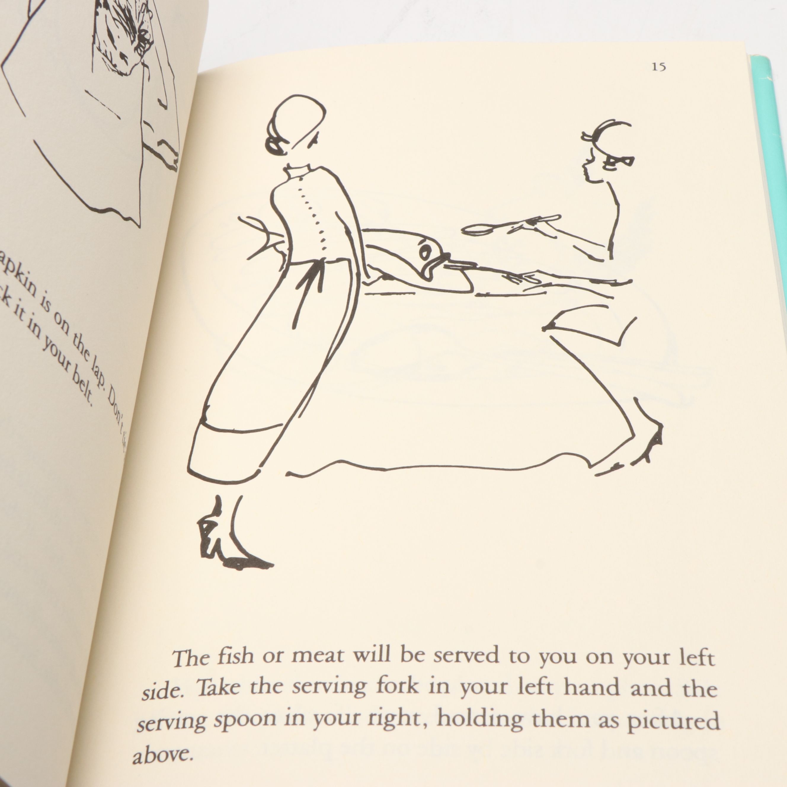 Illustrated "Tiffany's Table Manners for Teenagers" by Walter Hoving, 1989