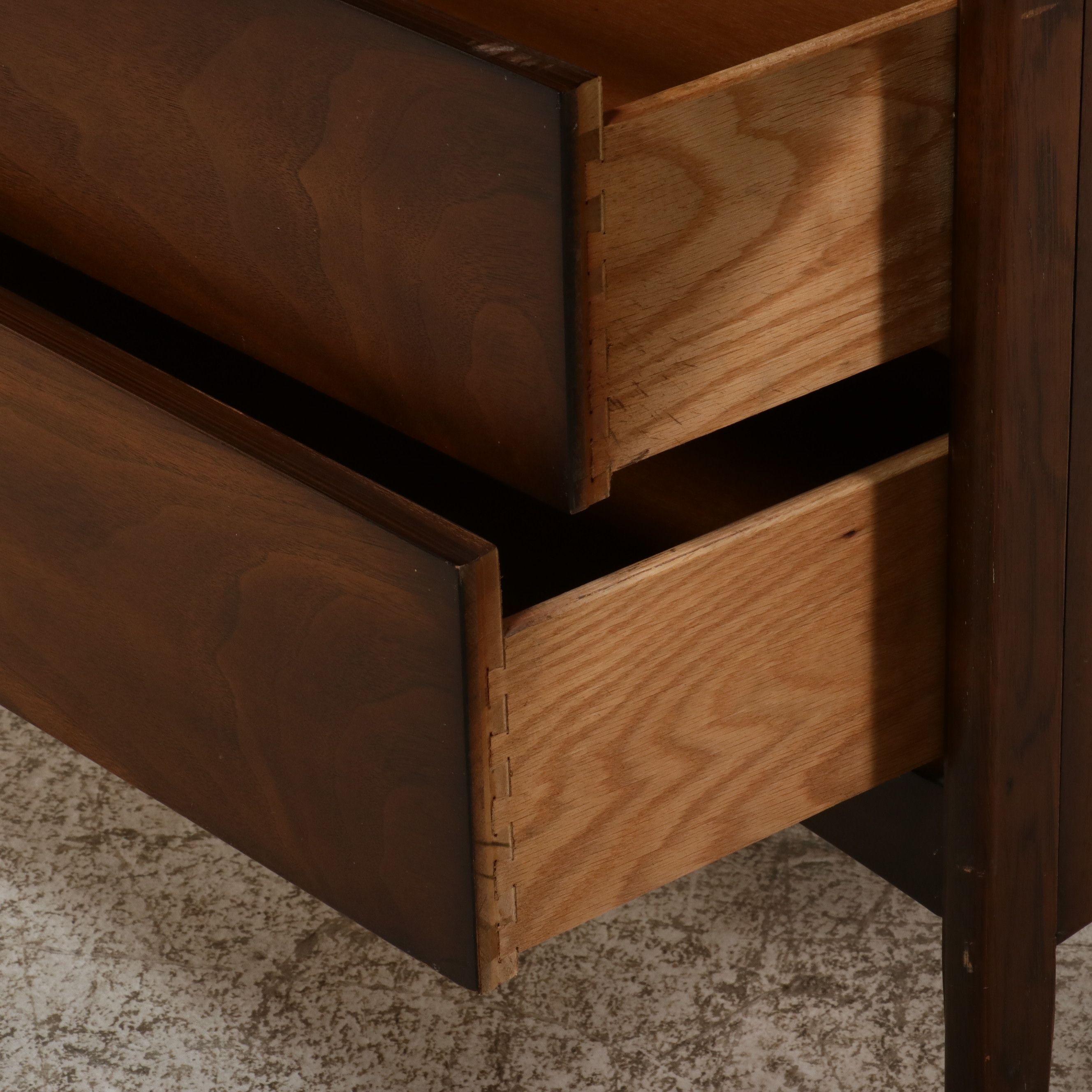 Broyhill "Emphasis" Mid Century Modern Walnut Gentleman's Chest/China Cabinet