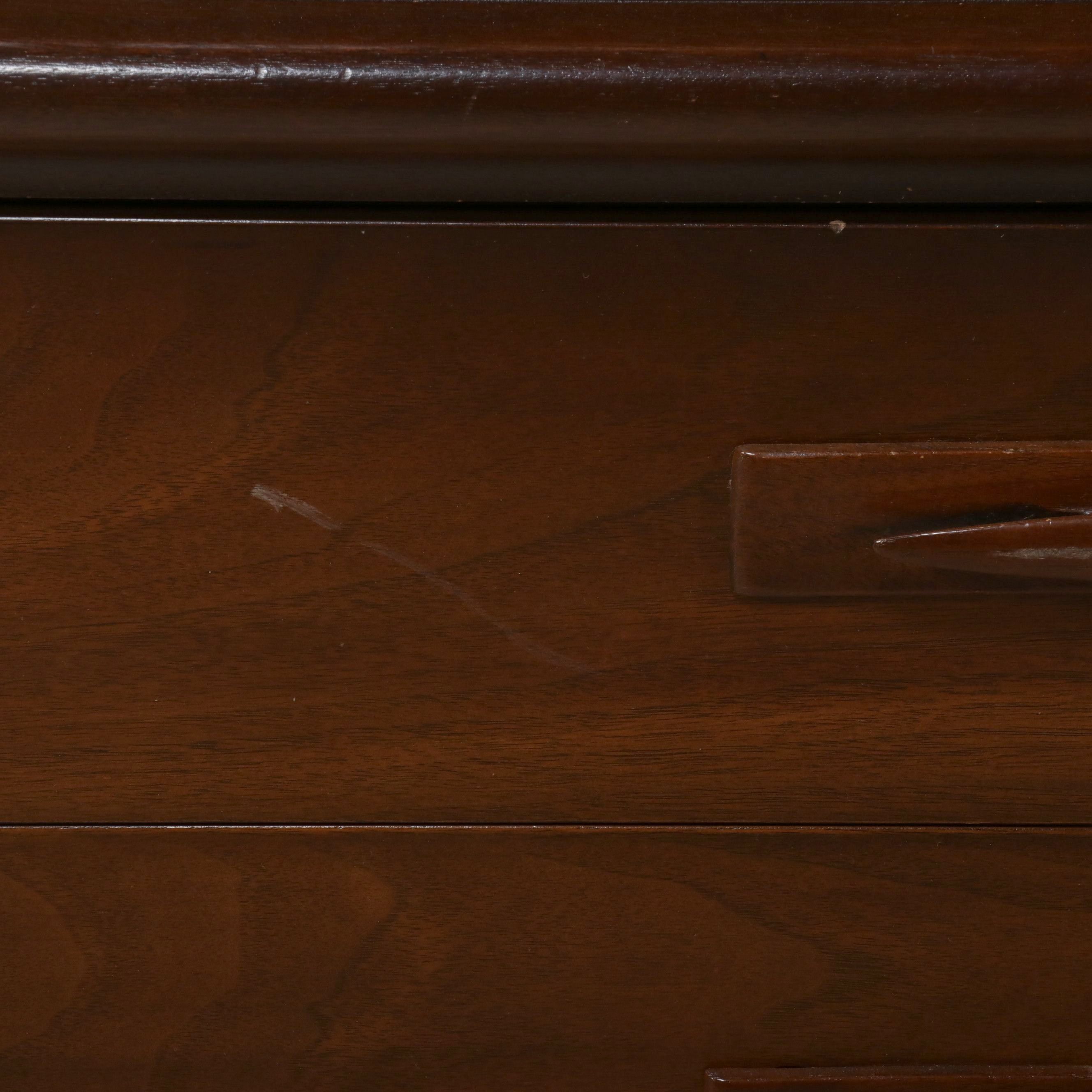 Broyhill "Emphasis" Mid Century Modern Walnut Gentleman's Chest/China Cabinet