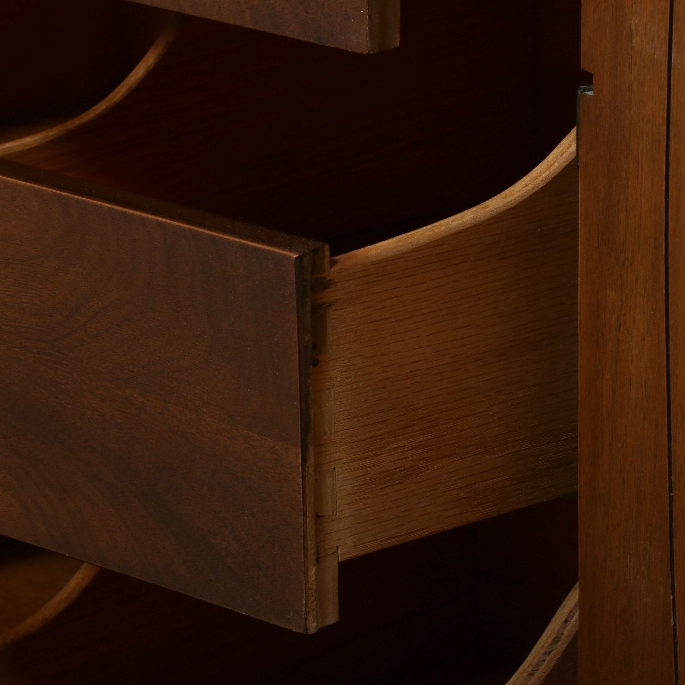 Broyhill "Emphasis" Mid Century Modern Walnut Gentleman's Chest/China Cabinet