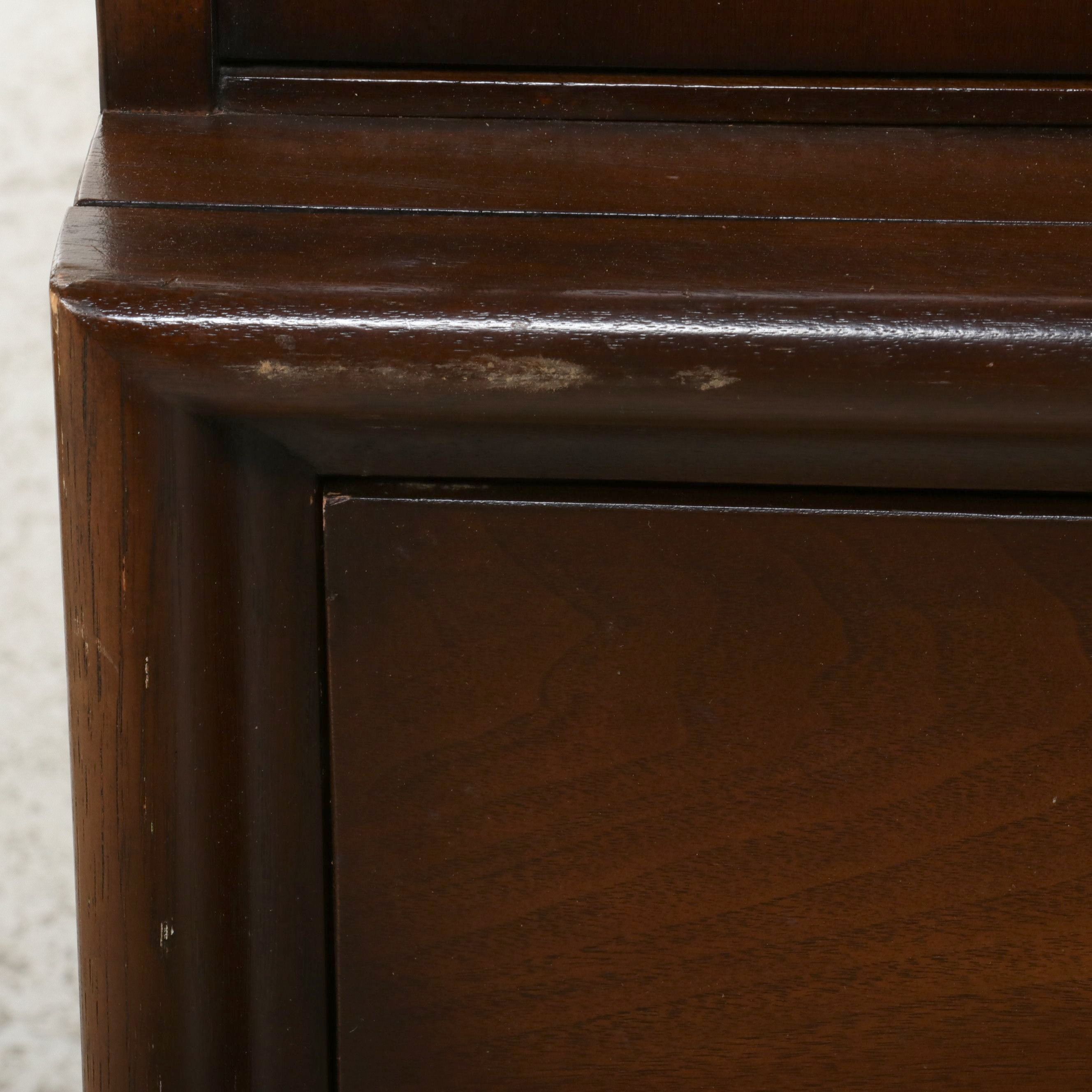 Broyhill "Emphasis" Mid Century Modern Walnut Gentleman's Chest/China Cabinet