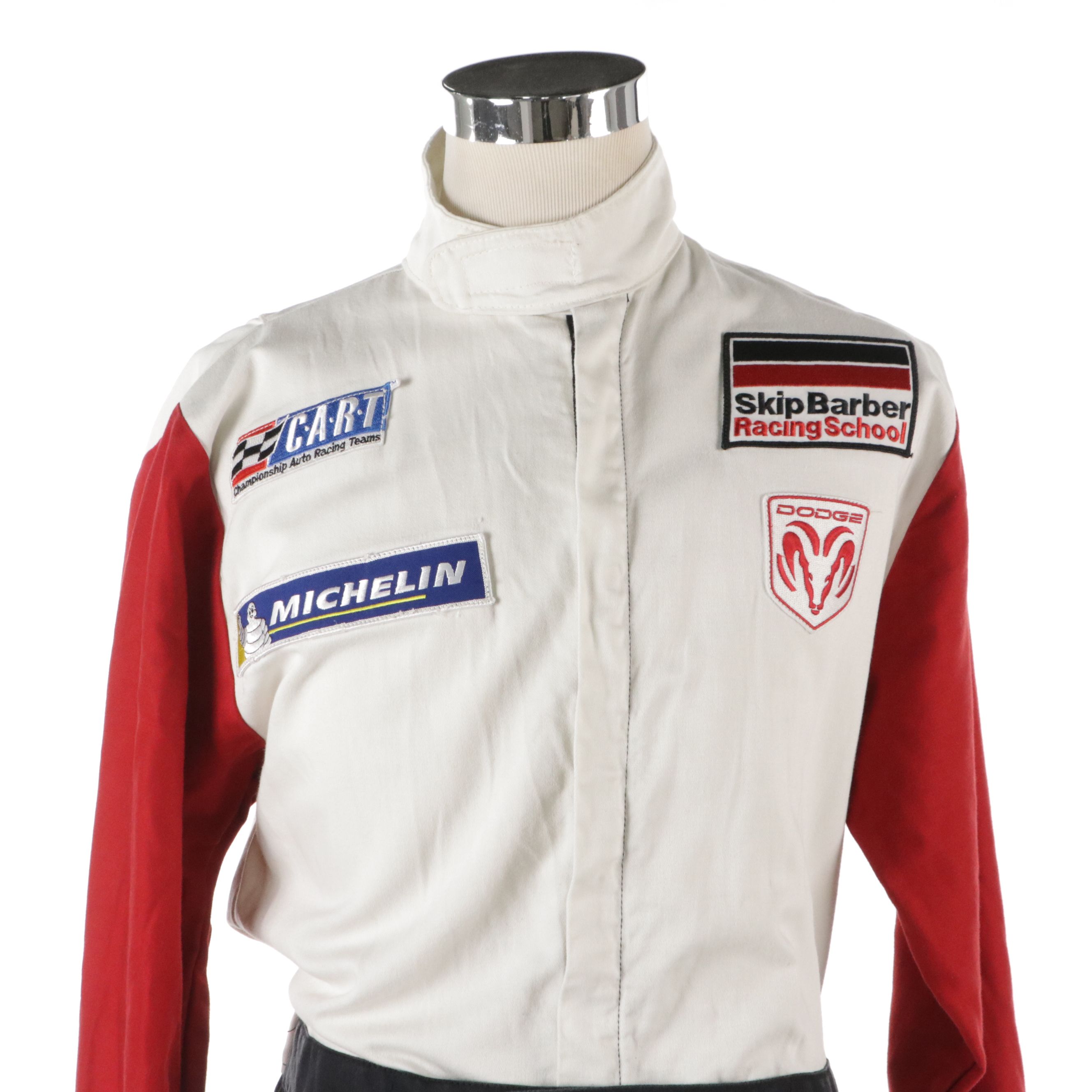 Men's Guard-Line Coveralls in Red/White/Blue Flame Resistant Cotton with Patches