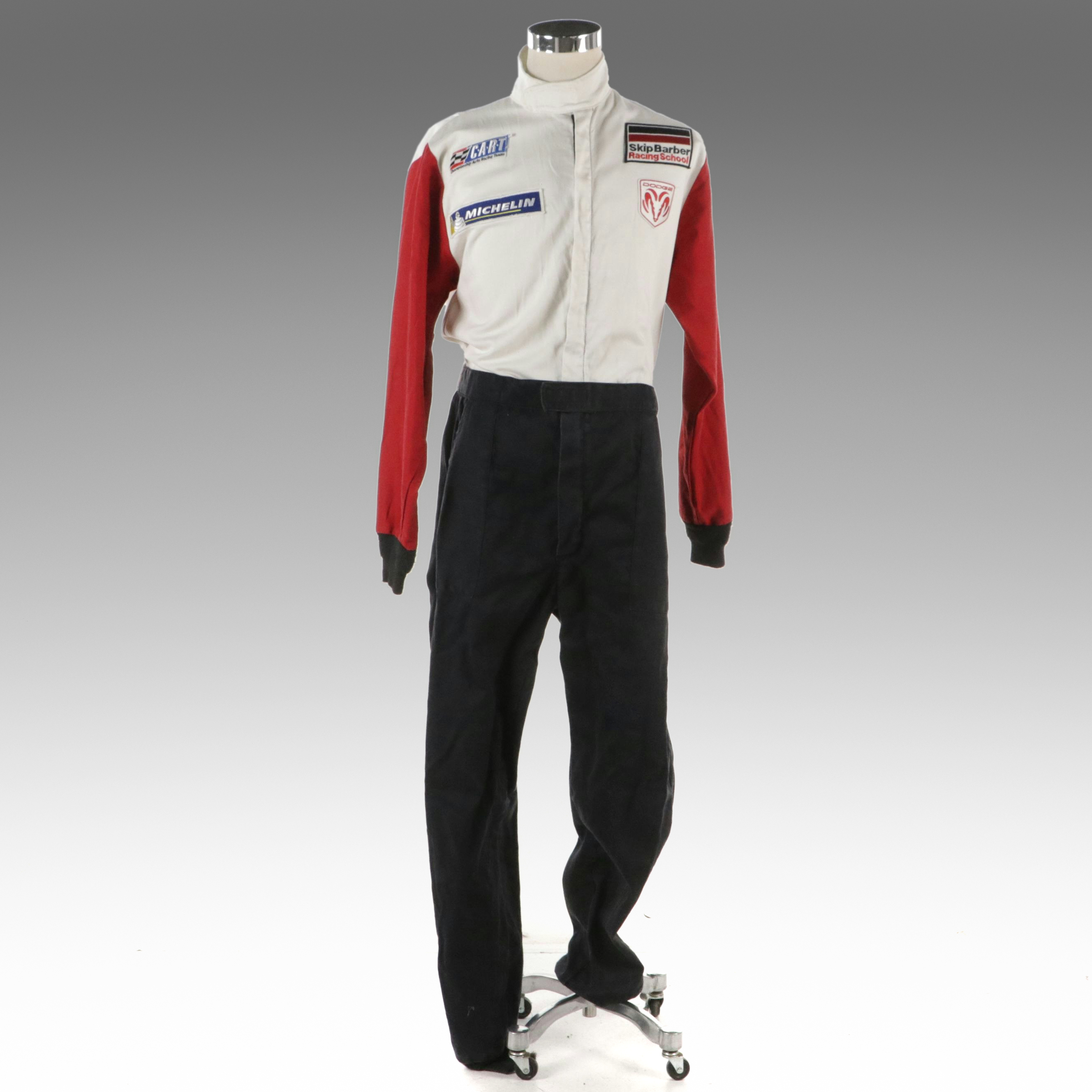 Men's Guard-Line Coveralls in Red/White/Blue Flame Resistant Cotton with Patches
