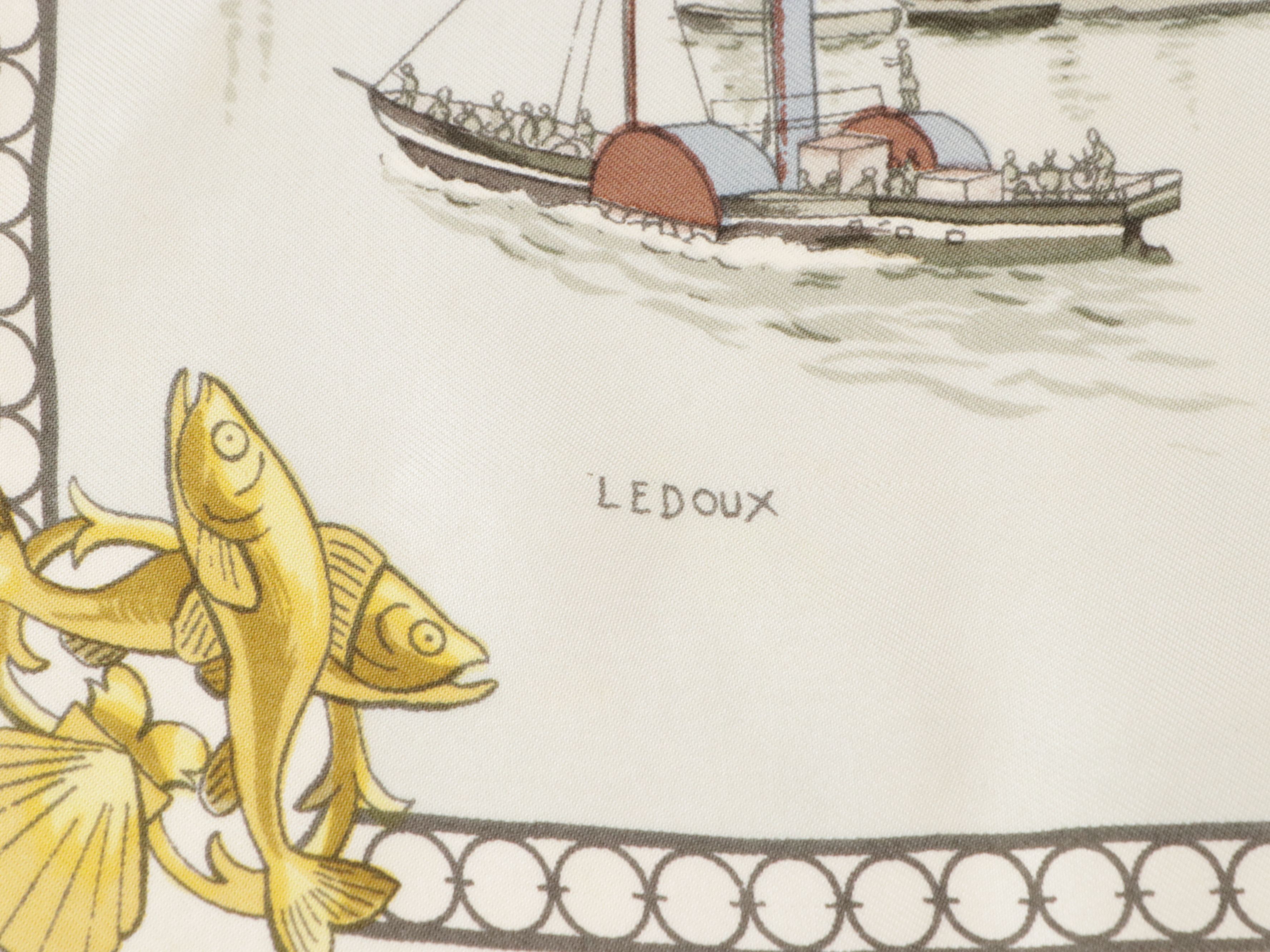 Hermès Vintage "Paris-London 1850" Silk Twill Scarf 90 in Box
