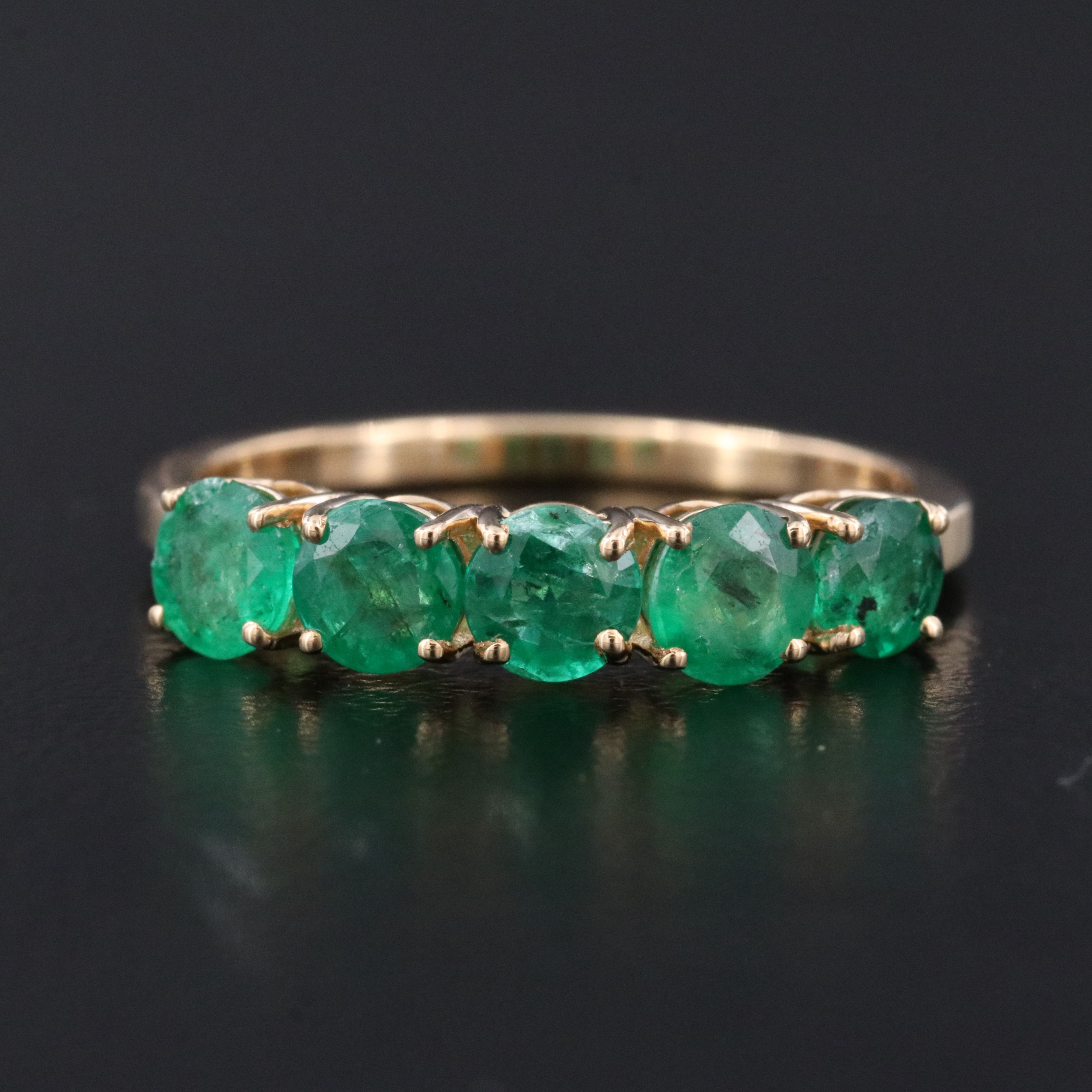 18K 1.19 CTW Emerald Ring