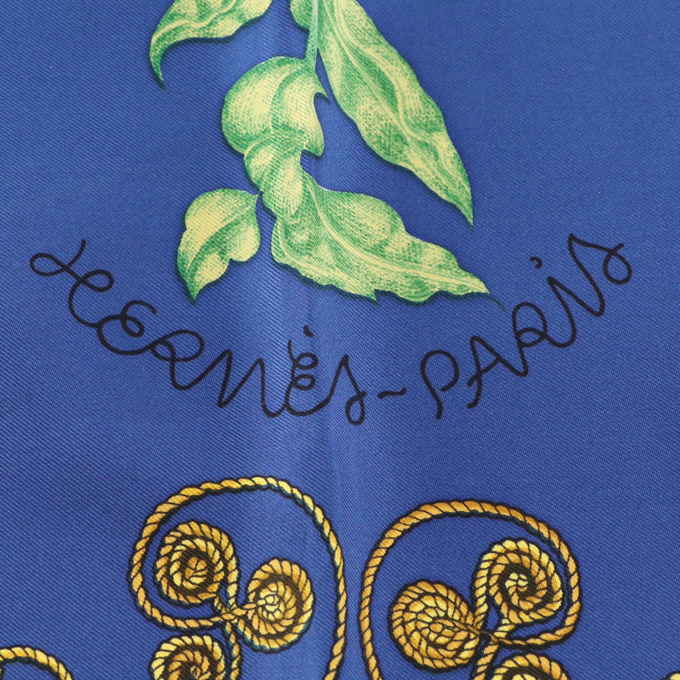 Hermès "Arabesques" Scarf 90 in Silk Twill