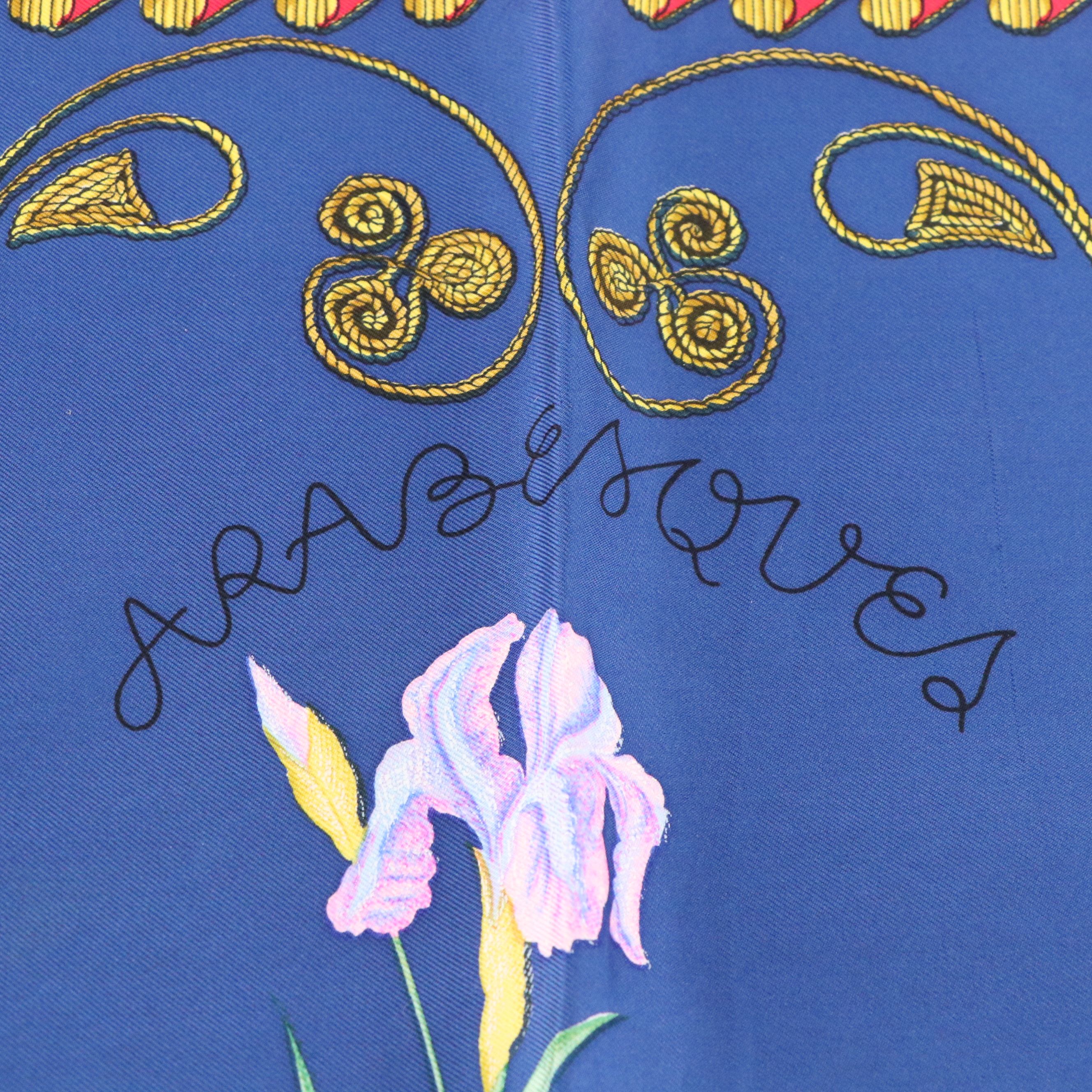 Hermès "Arabesques" Scarf 90 in Silk Twill