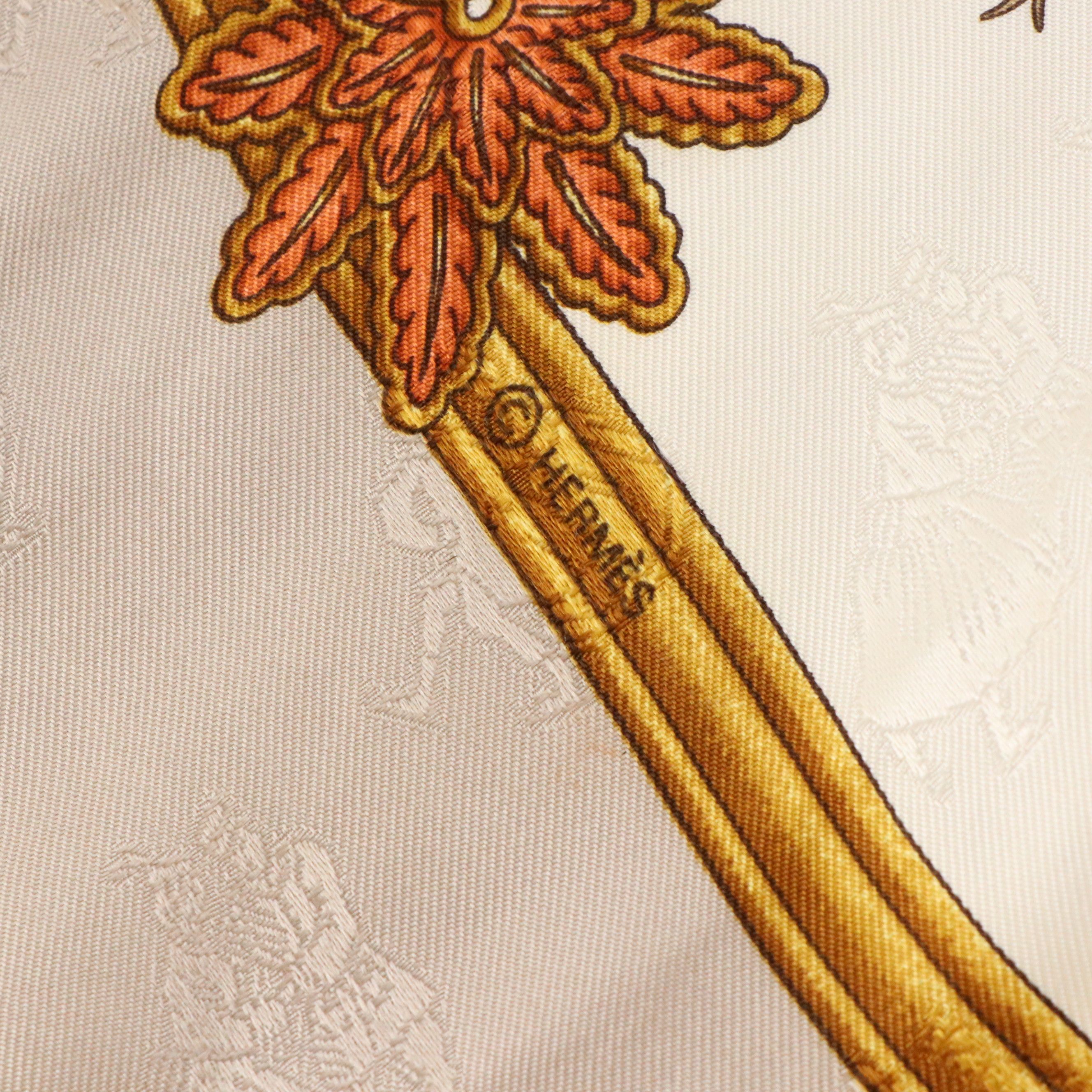 Hermès "Joies d'Hiver" Scarf 90 in Silk Jacquard