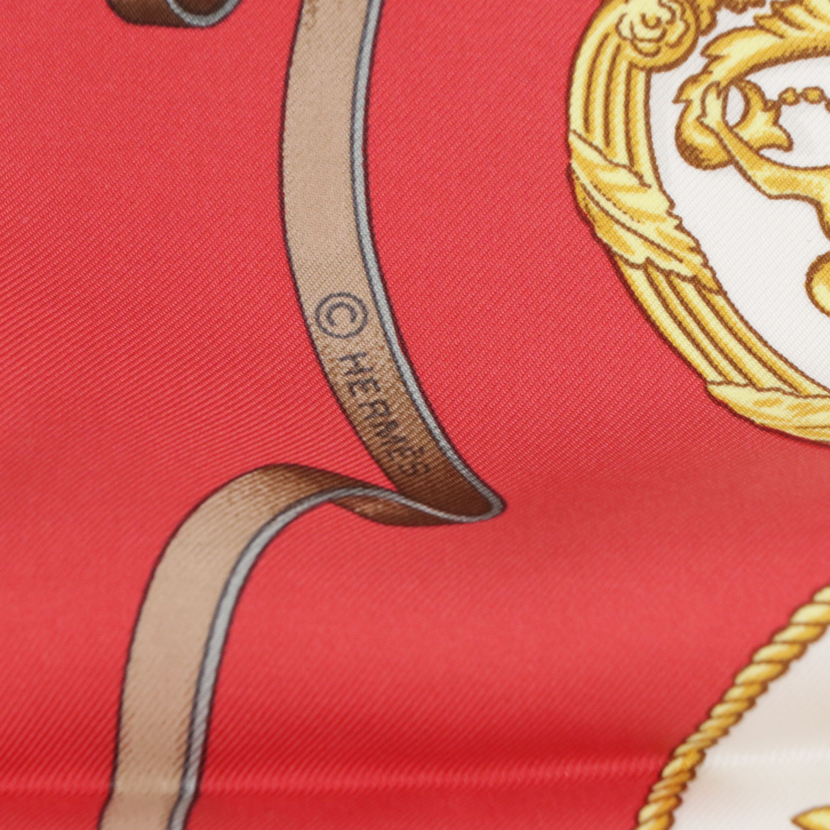 Hermès "The Royal Mews" Silk Twill Scarf 90