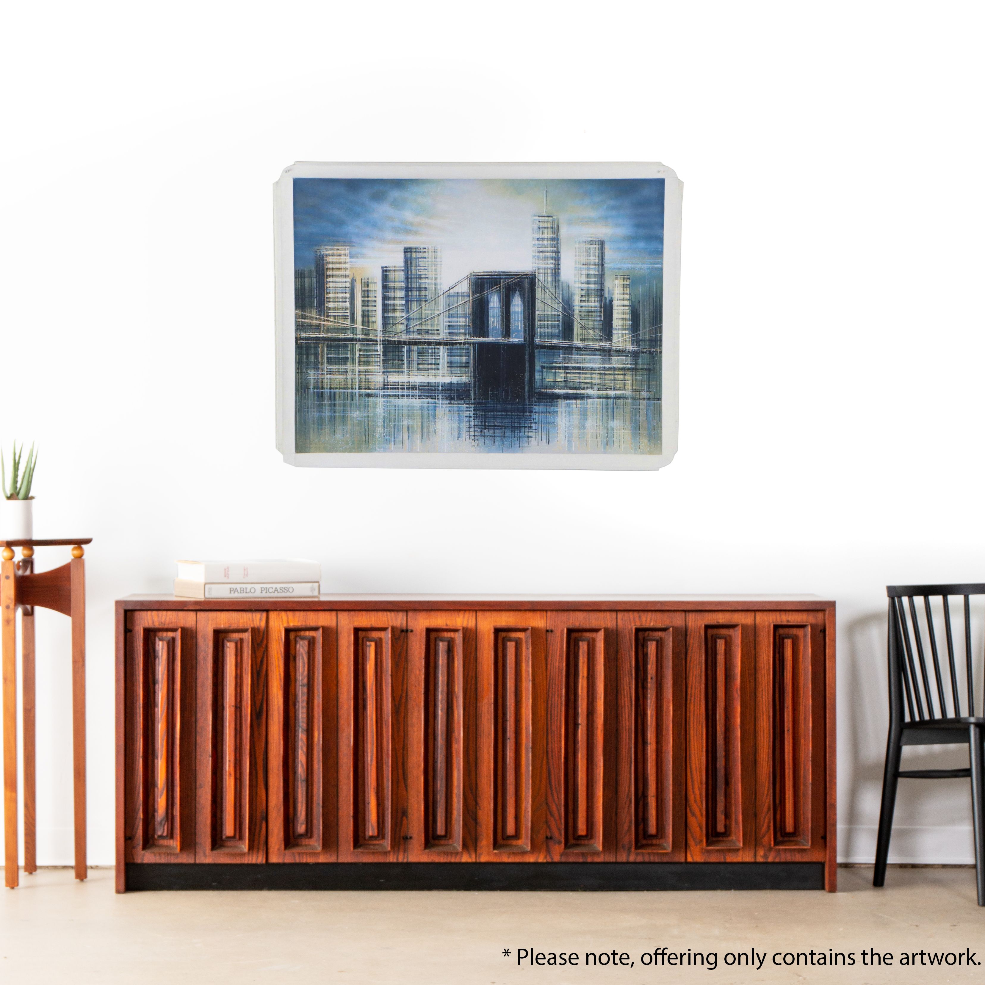 Marc Todd Acrylic Painting "The Brooklyn Bridge at Sunset," 2023