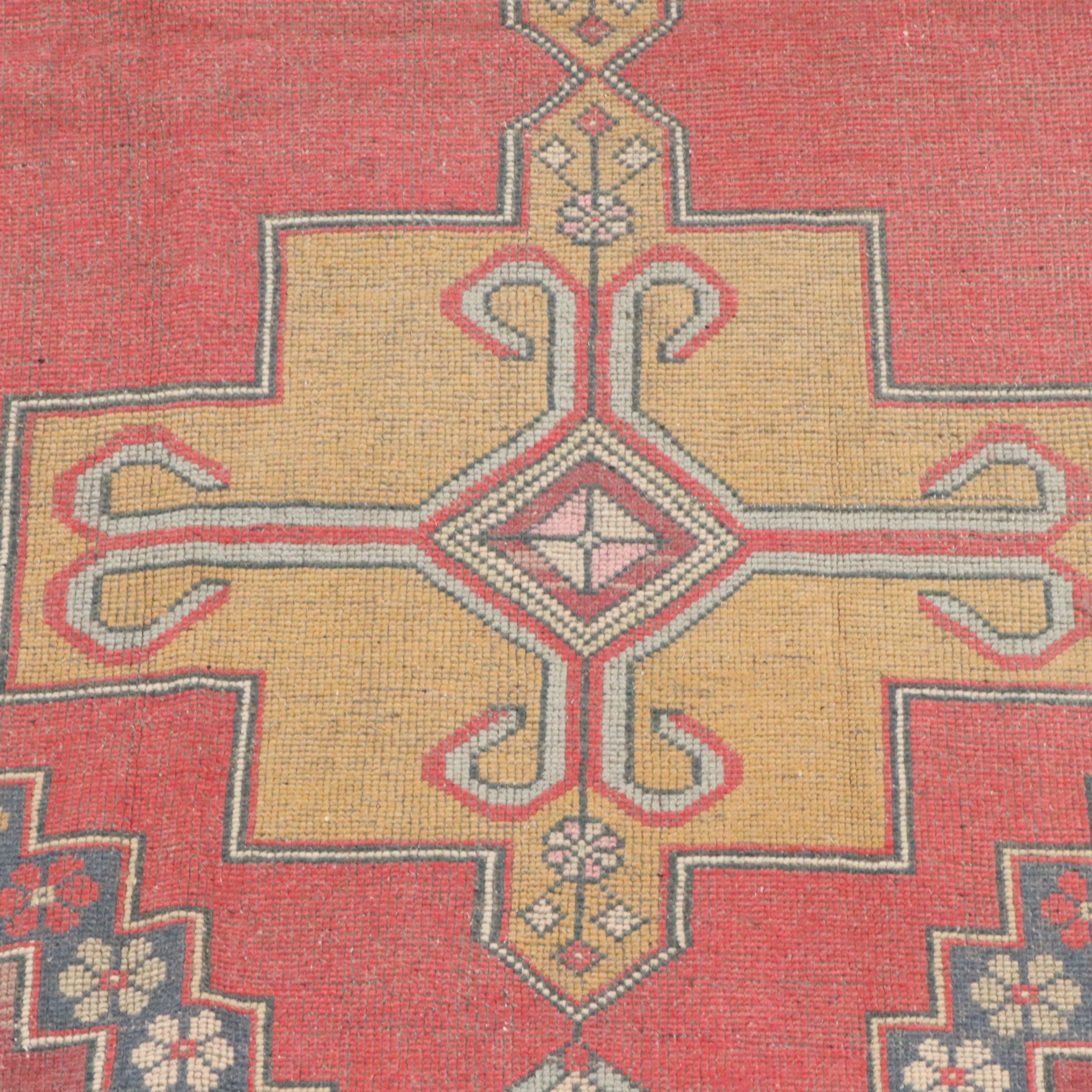 4'4 x 8'7 Hand-Knotted Turkish Anatolian Area Rug