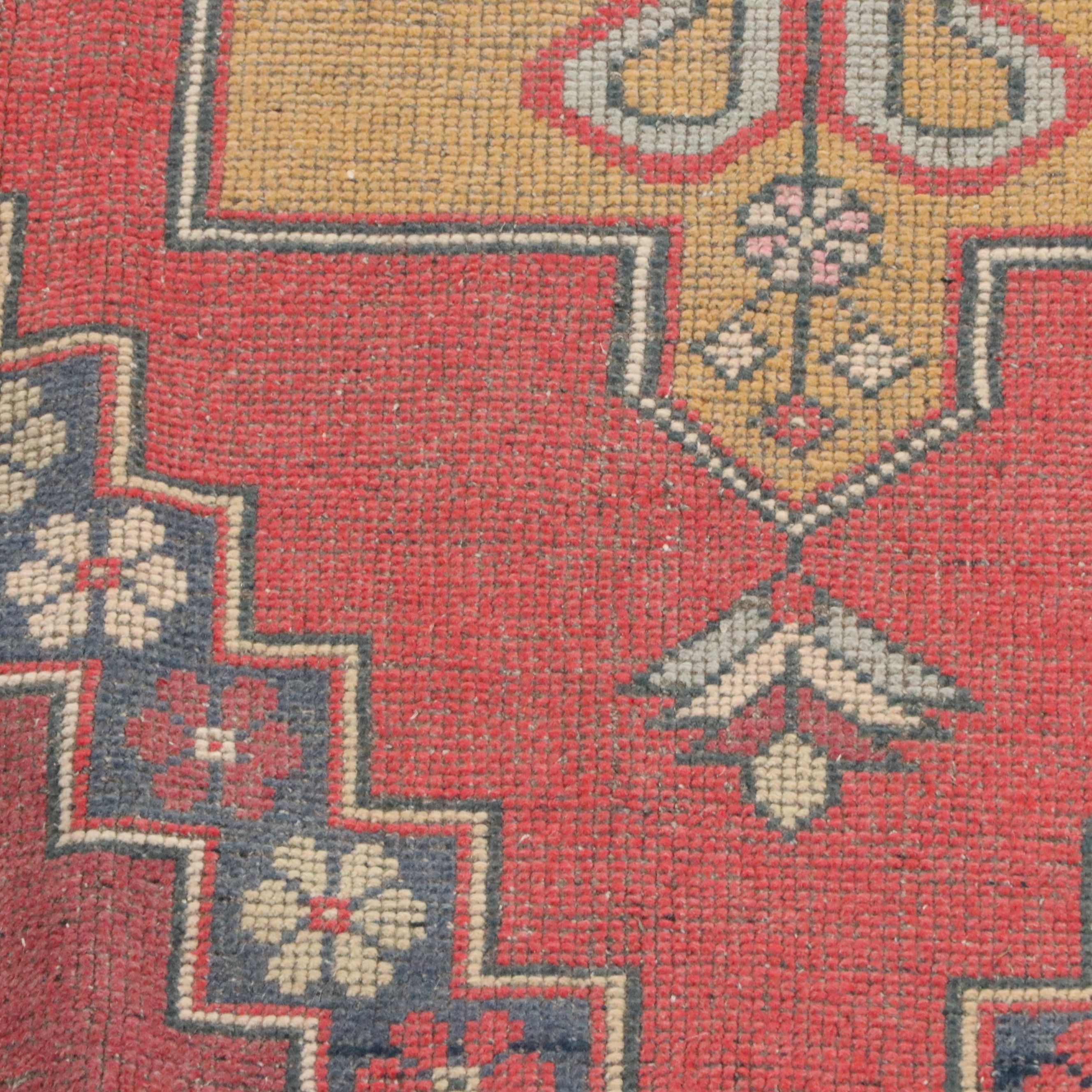 4'4 x 8'7 Hand-Knotted Turkish Anatolian Area Rug