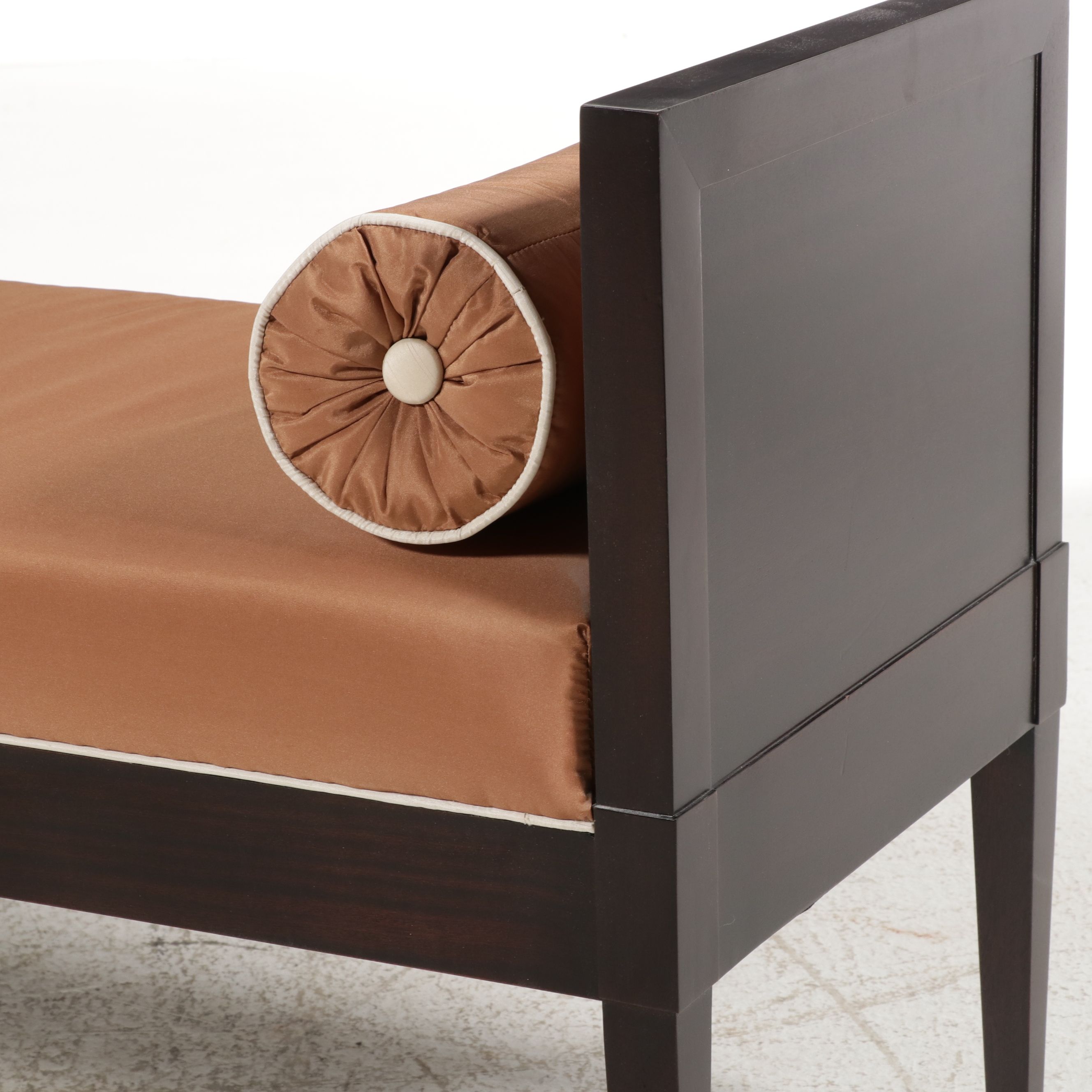 Councill Craftsmen Upholstered Bed Bench with Bolster Pillows, 21st Century