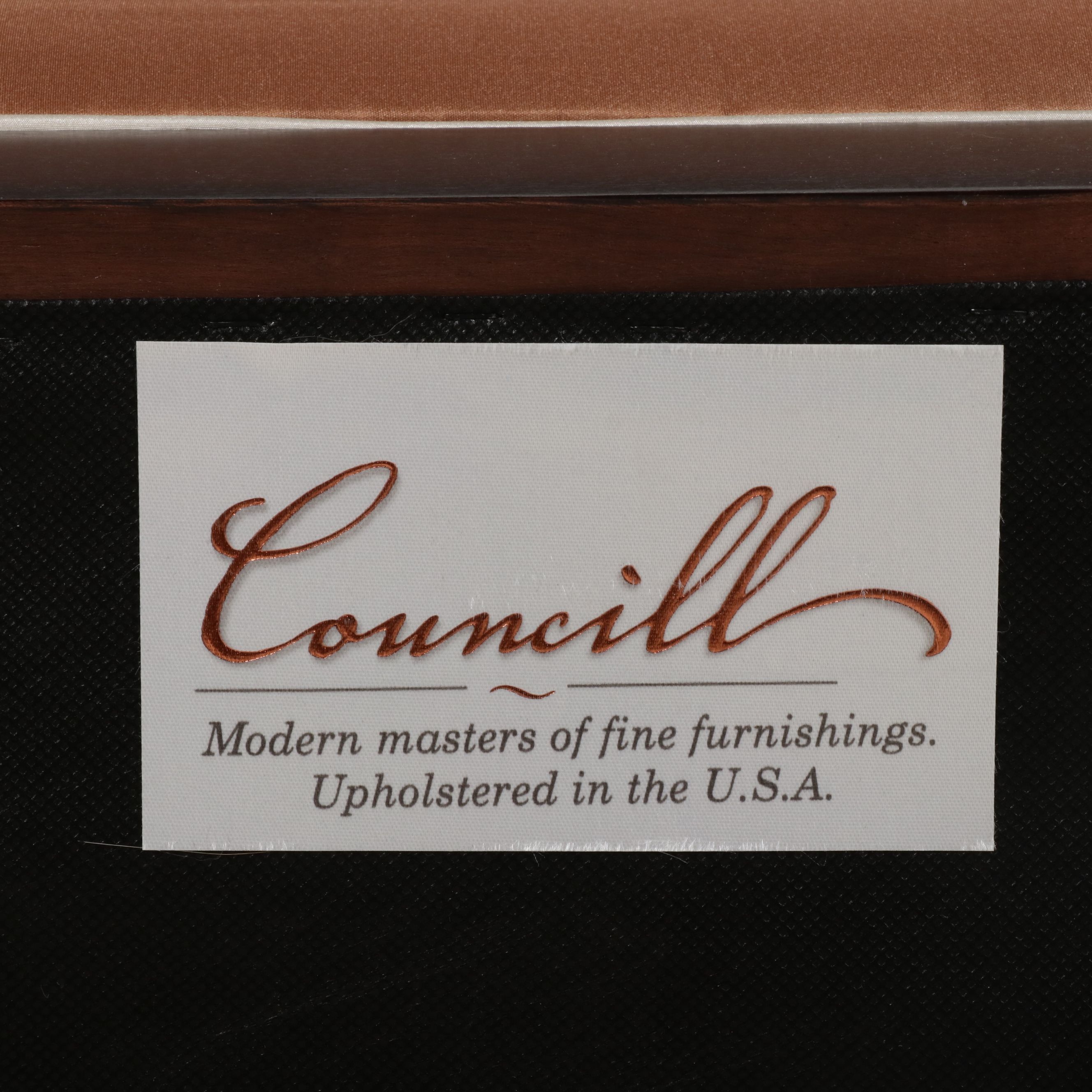 Councill Craftsmen Upholstered Bed Bench with Bolster Pillows, 21st Century