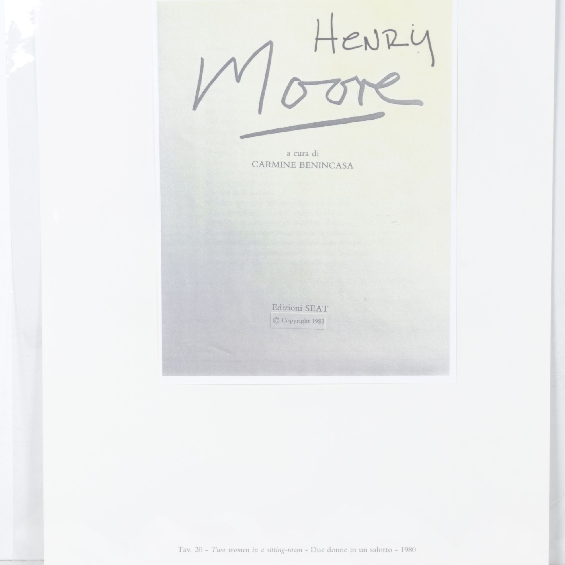 Offset Lithograph After Henry Moore "Two Women in a Sitting-Room", 1983