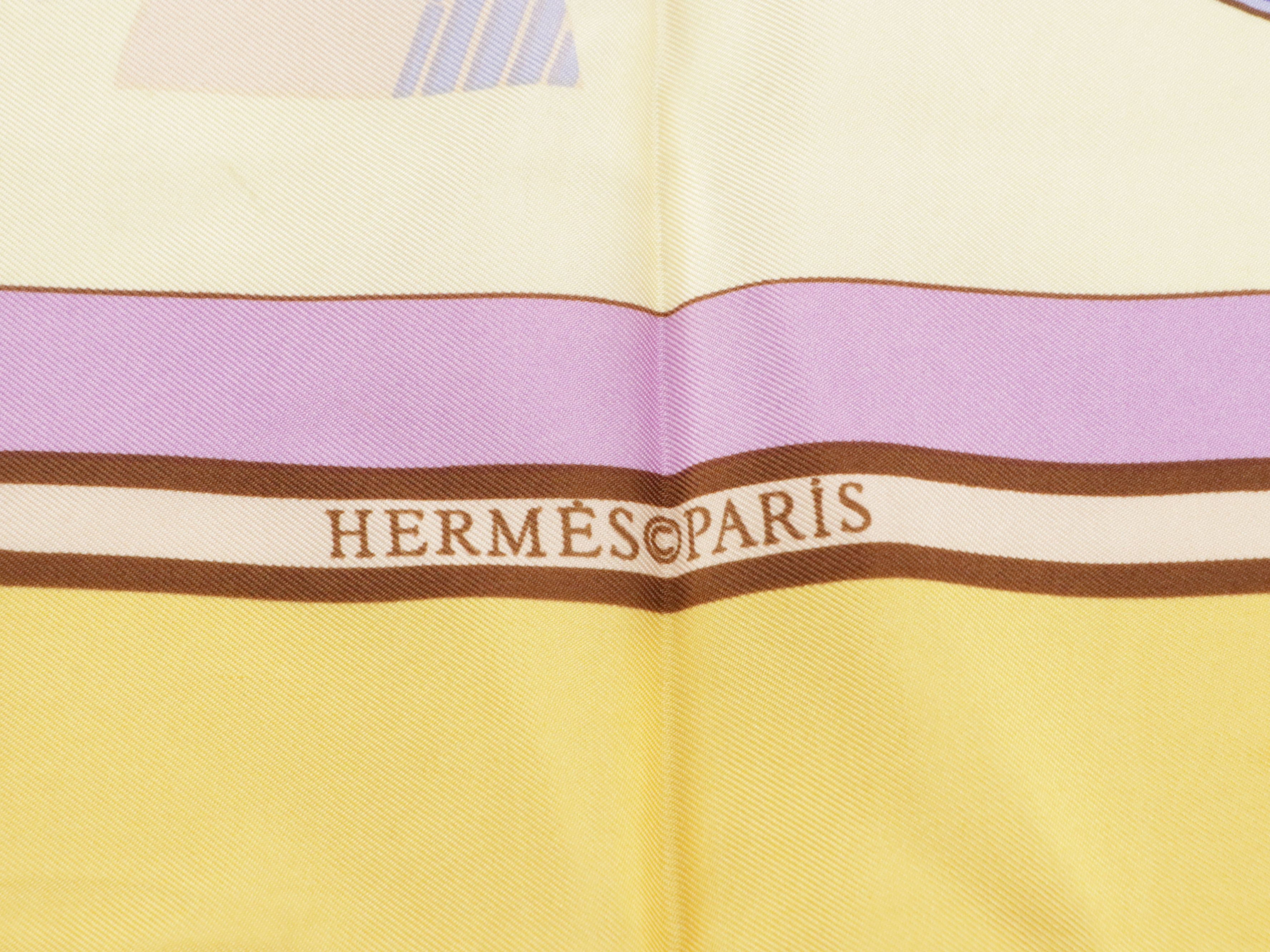 Hermès Vintage "Pyramids" Silk Twill Scarf 90 in Box