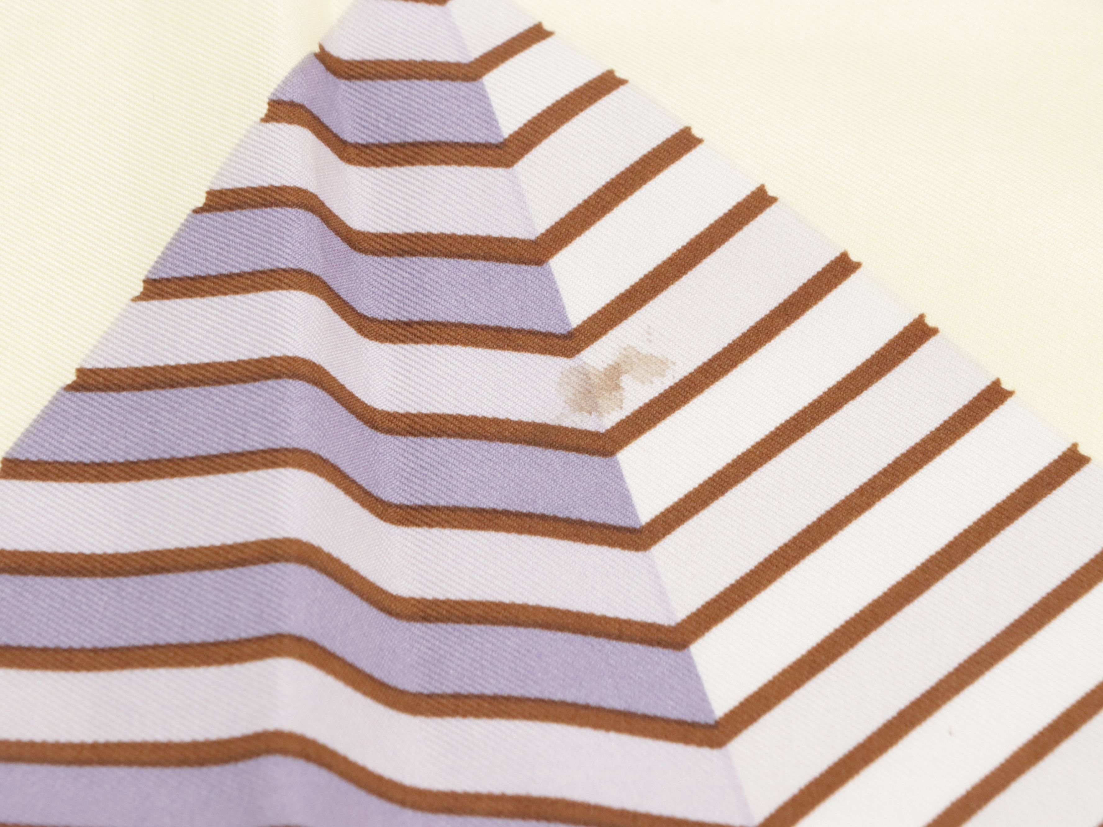 Hermès Vintage "Pyramids" Silk Twill Scarf 90 in Box