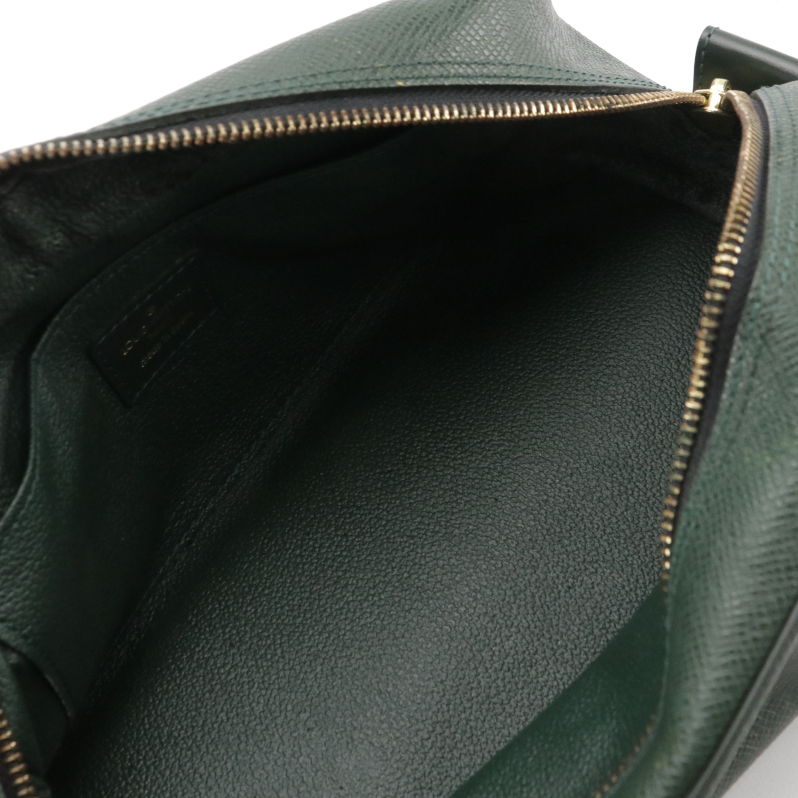 Louis Vuitton Palana Soft Toiletry Pouch in Dark Green Taïga Leather