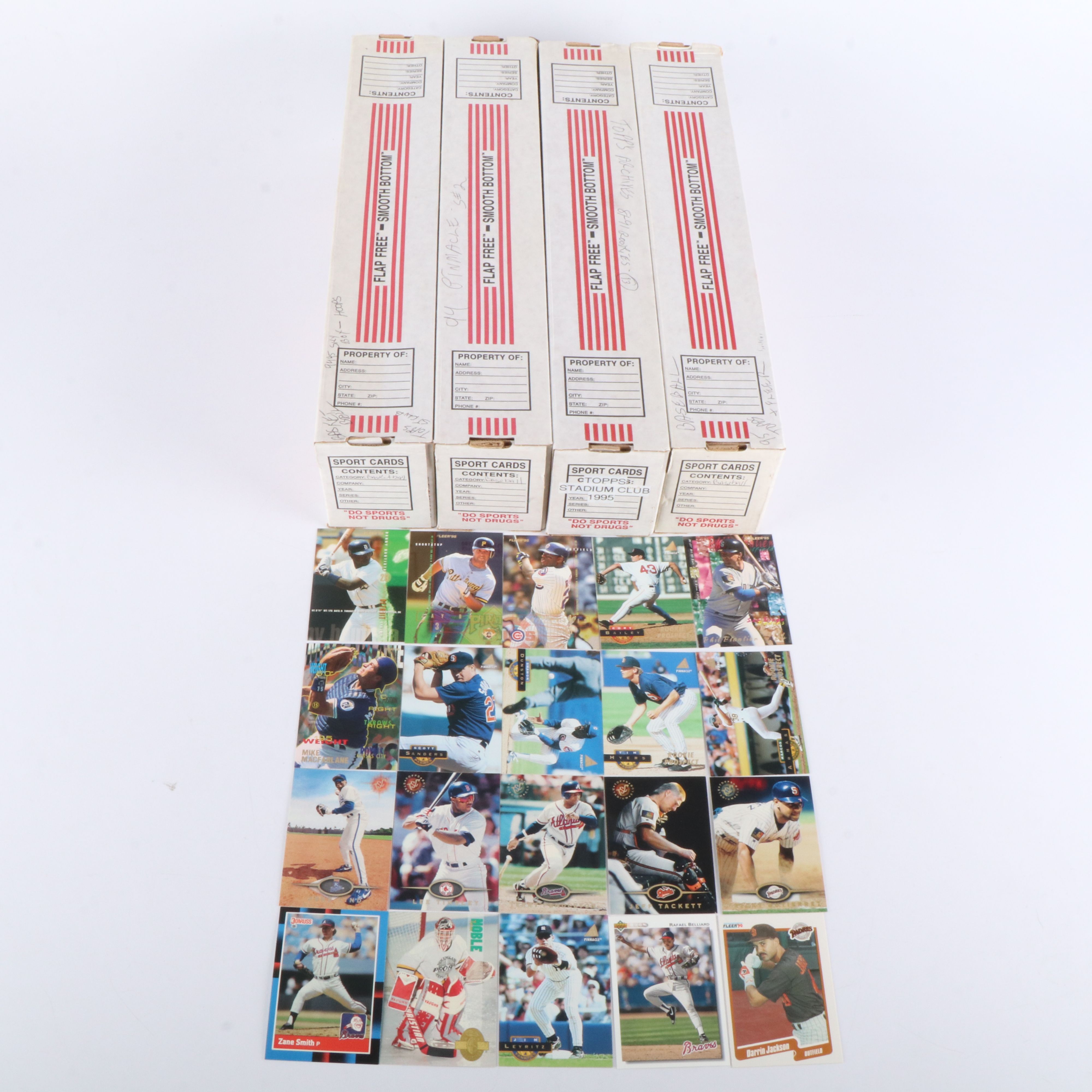 Four Boxes of Baseball Cards from the 1990s, and More, Over 2,800 Cards Total