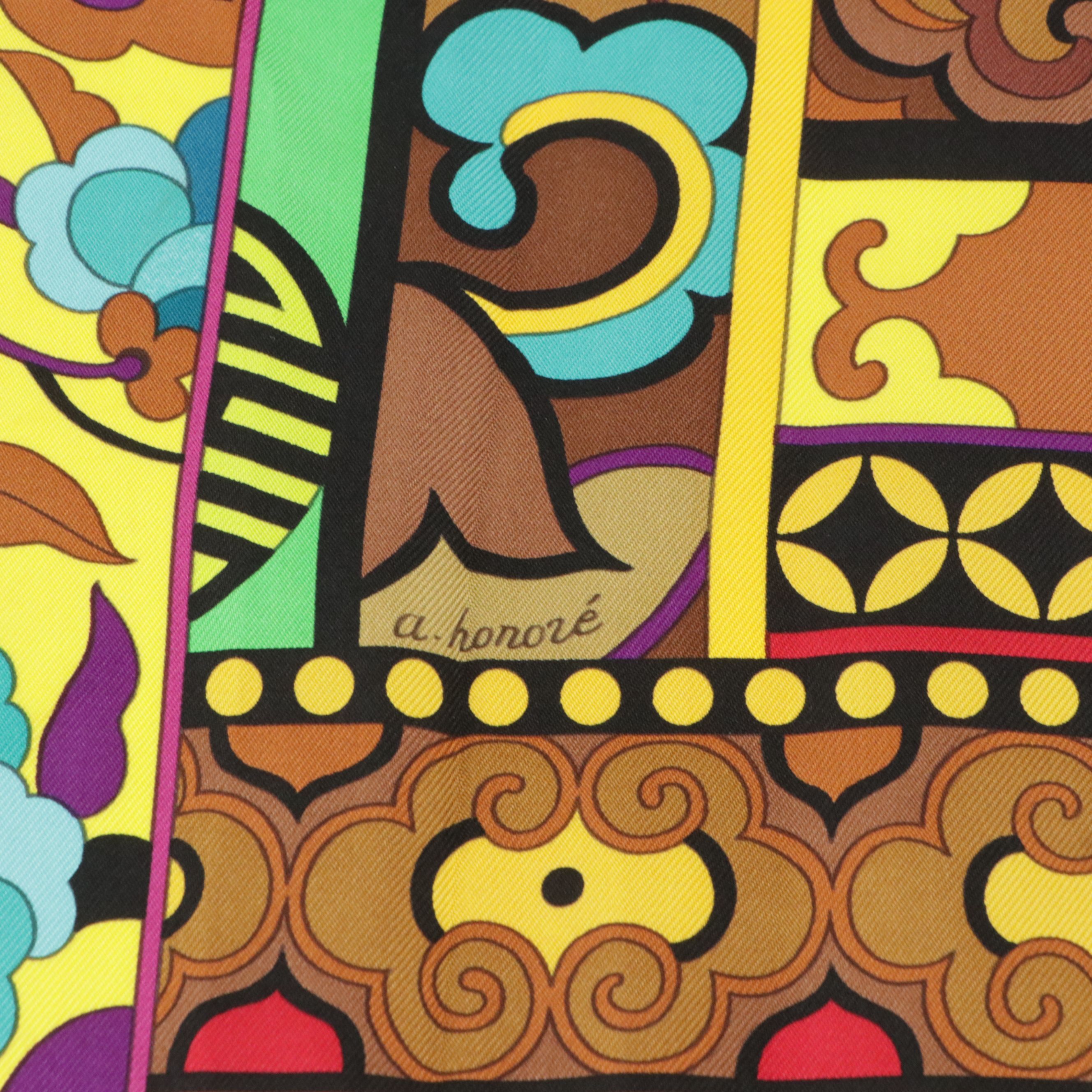 Hermès "La Femmes aux Semelles de Vent" Silk Twill Scarf 90 in Box