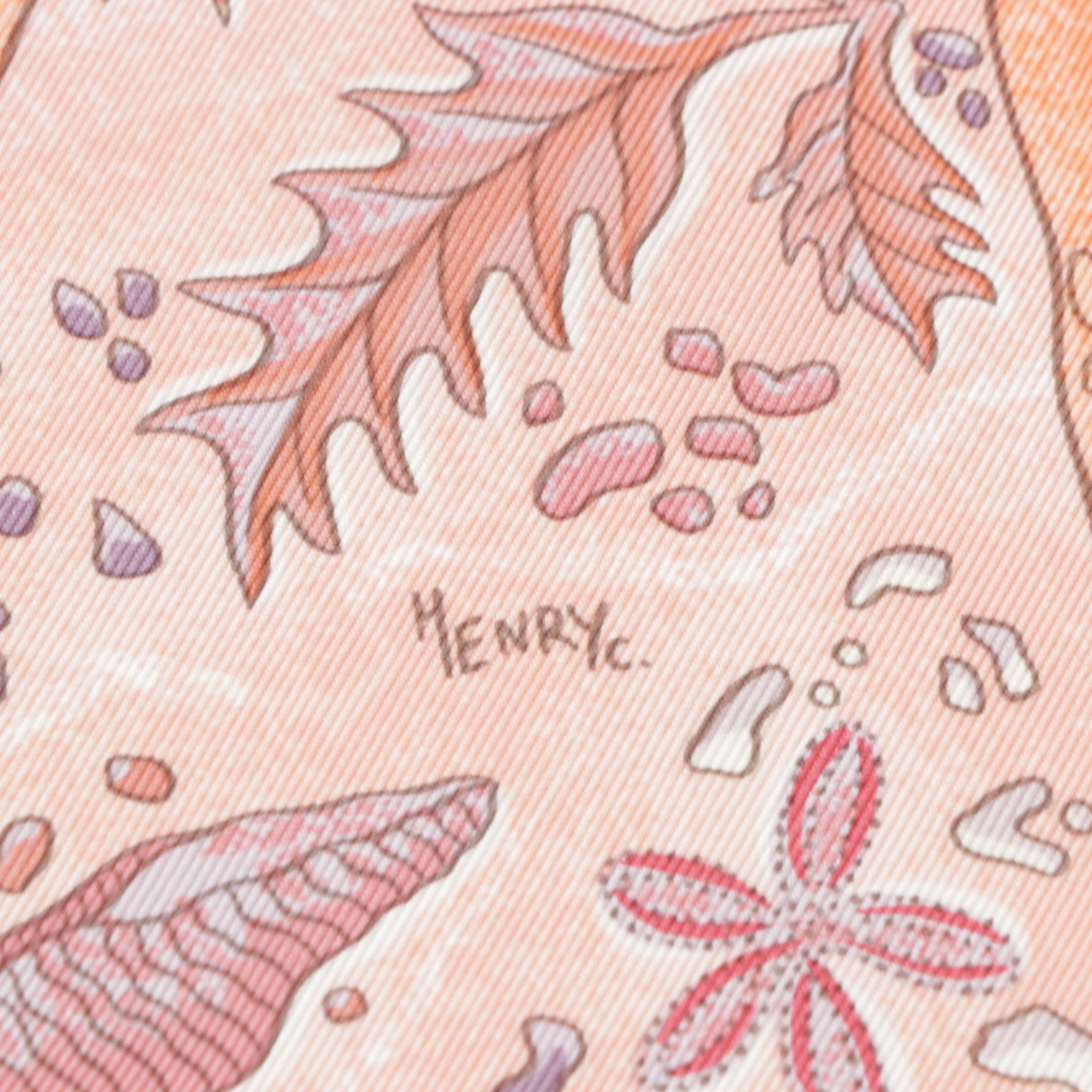 Hermès "Chemins de Garrigue" Scarf 90 in Silk Twill with Box