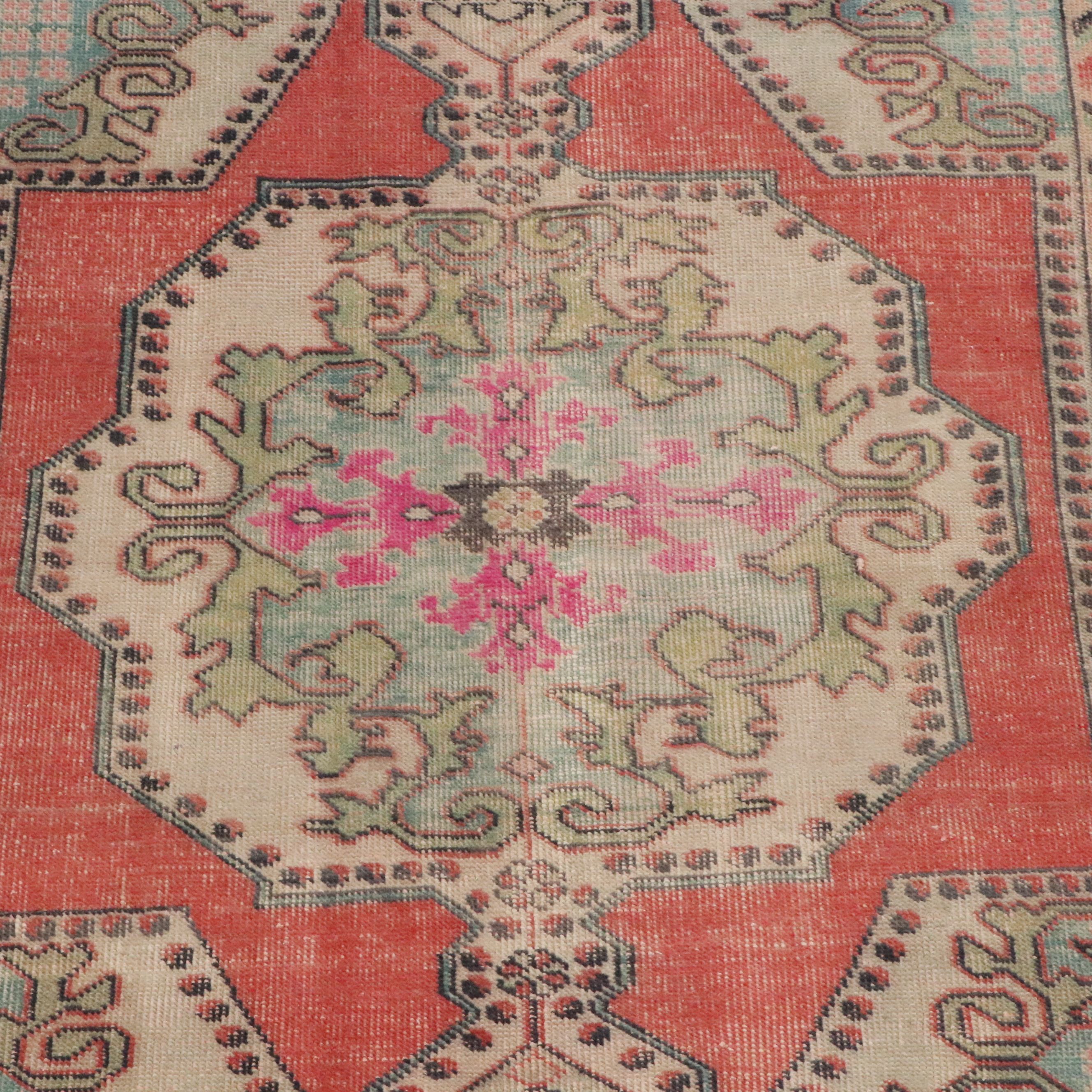 4'6 x 6'11 Hand-Knotted Turkish Oushak Area Rug