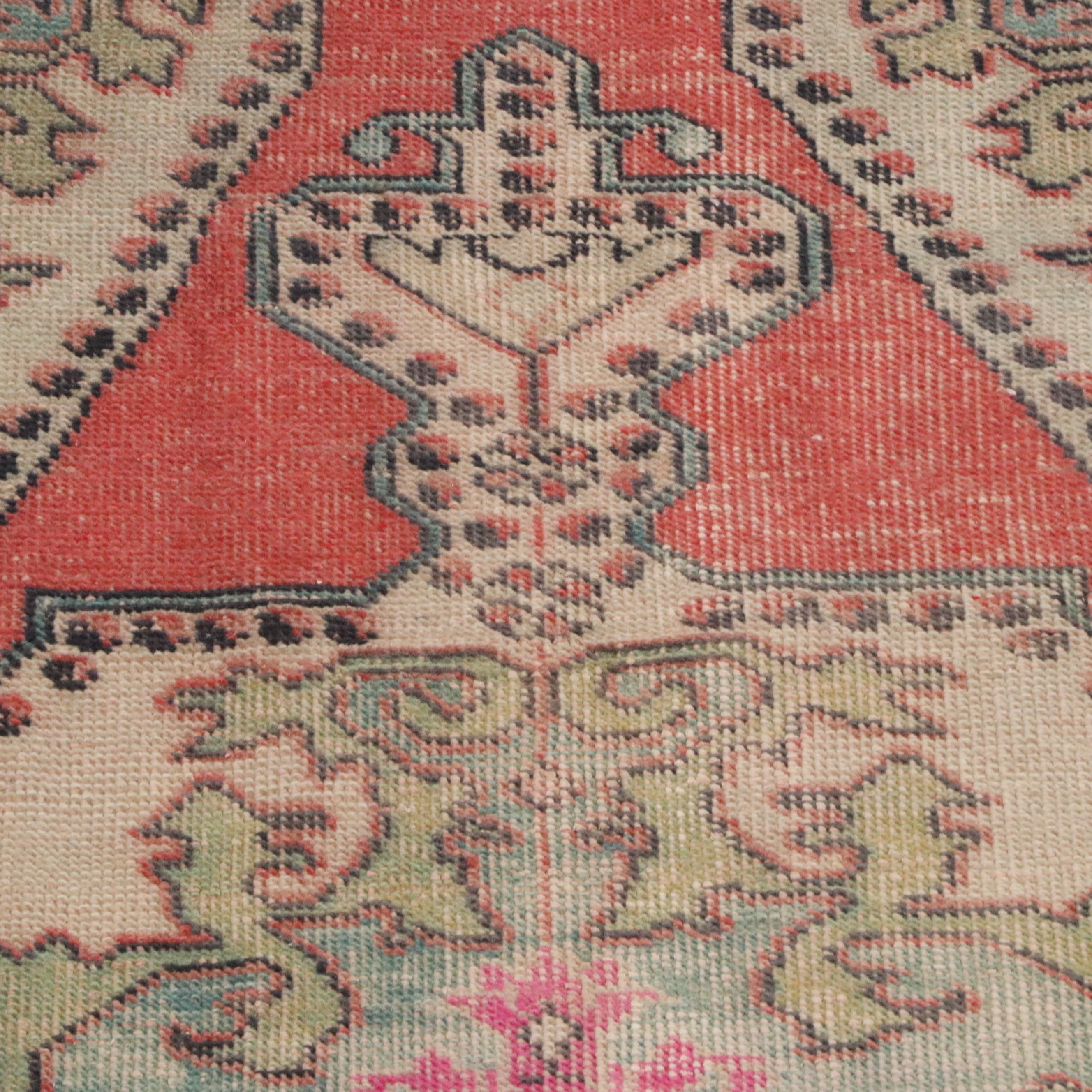 4'6 x 6'11 Hand-Knotted Turkish Oushak Area Rug