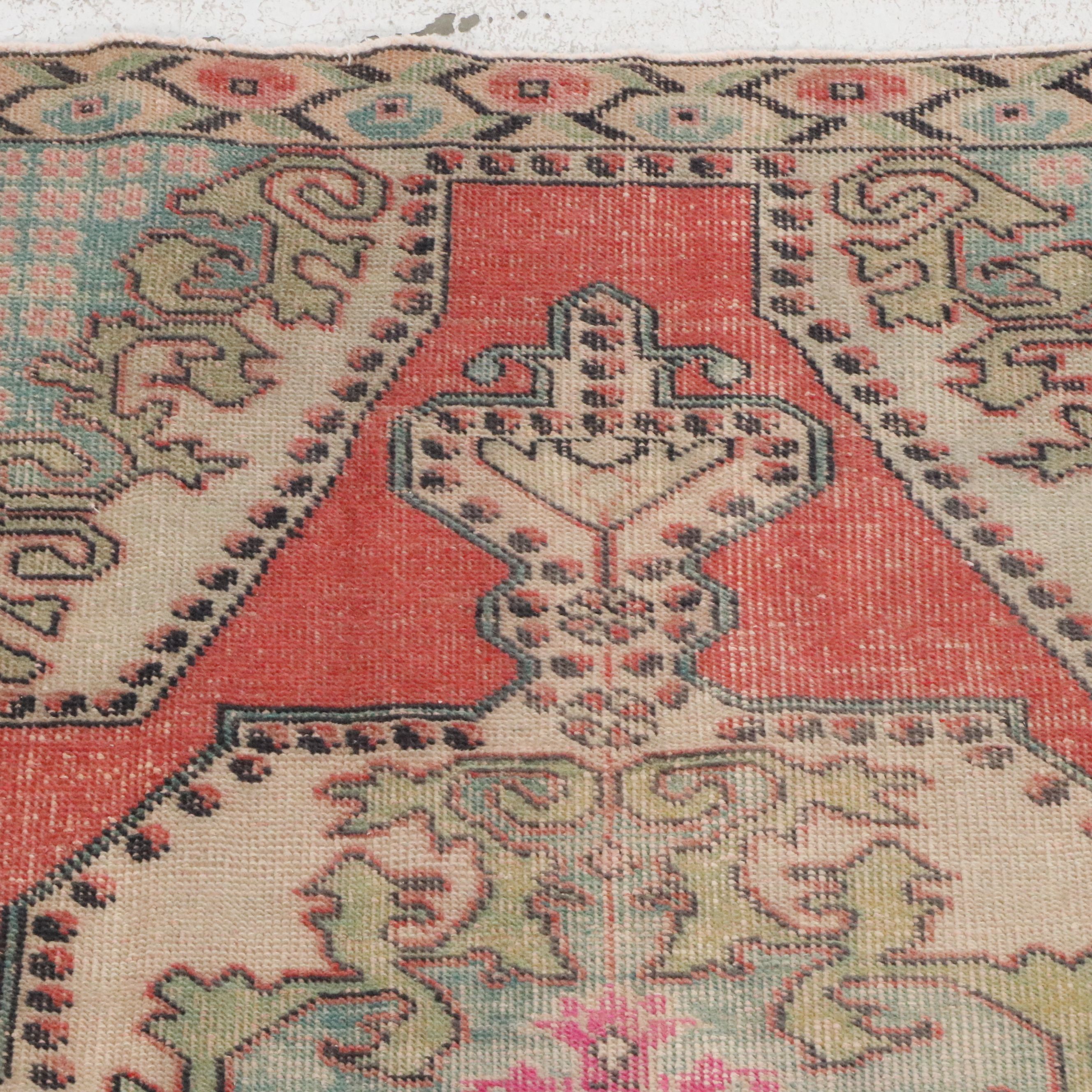 4'6 x 6'11 Hand-Knotted Turkish Oushak Area Rug