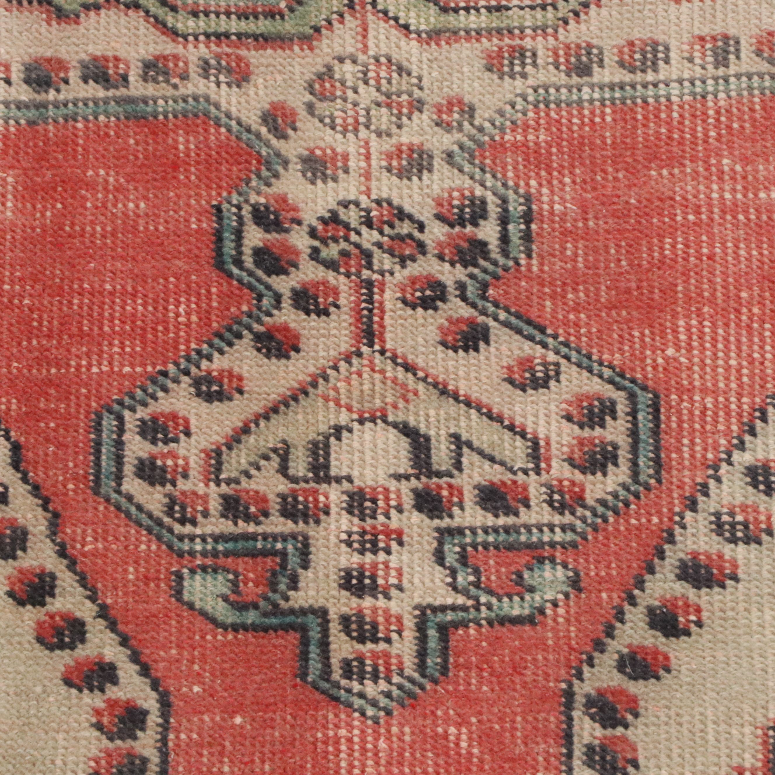 4'6 x 6'11 Hand-Knotted Turkish Oushak Area Rug