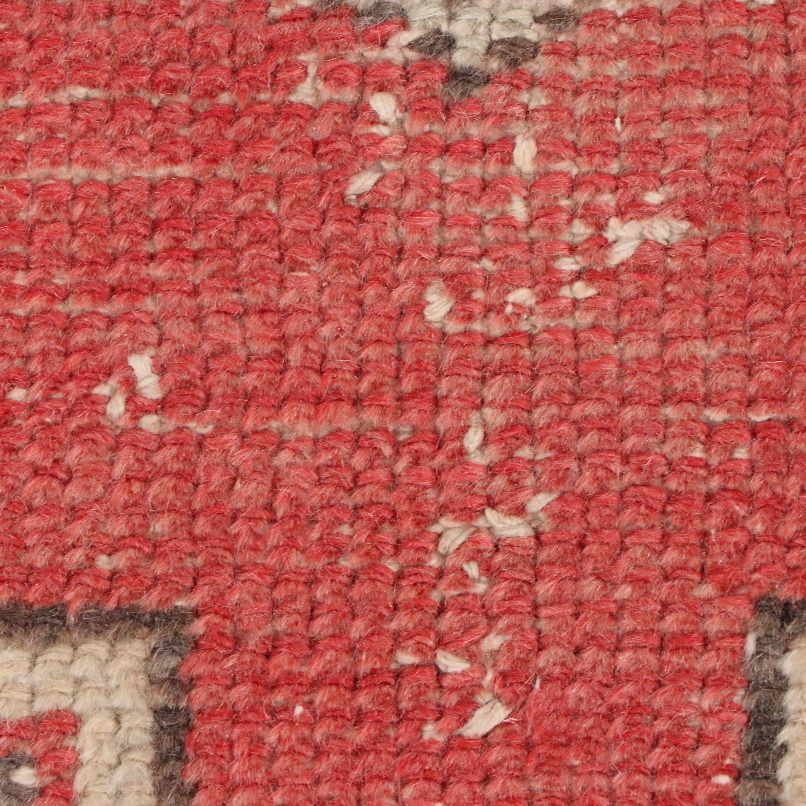 4'5 x 8'8 Hand-Knotted Turkish Oushak Area Rug