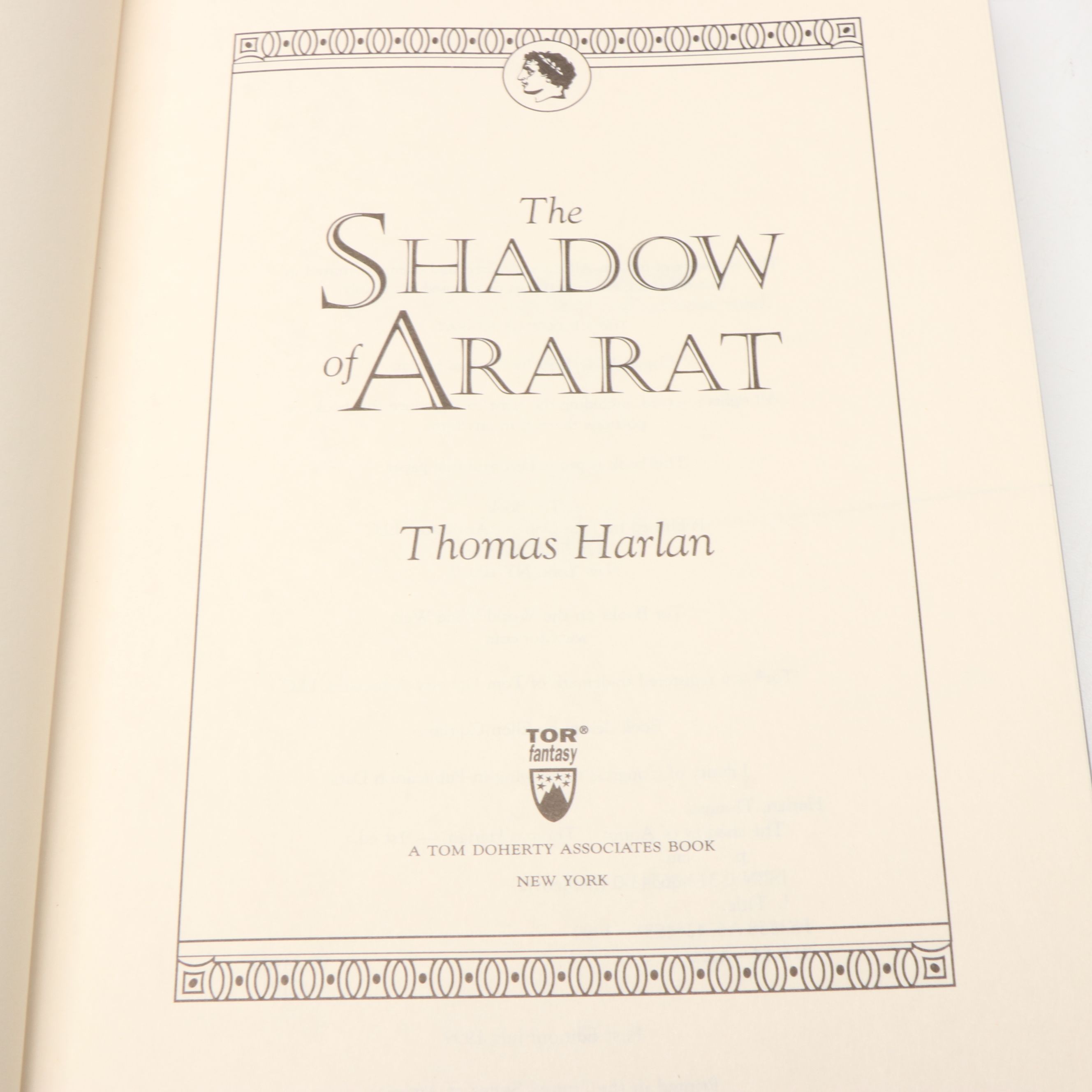 Signed First Printing "The Shadow of Ararat" by Thomas Harlan and More