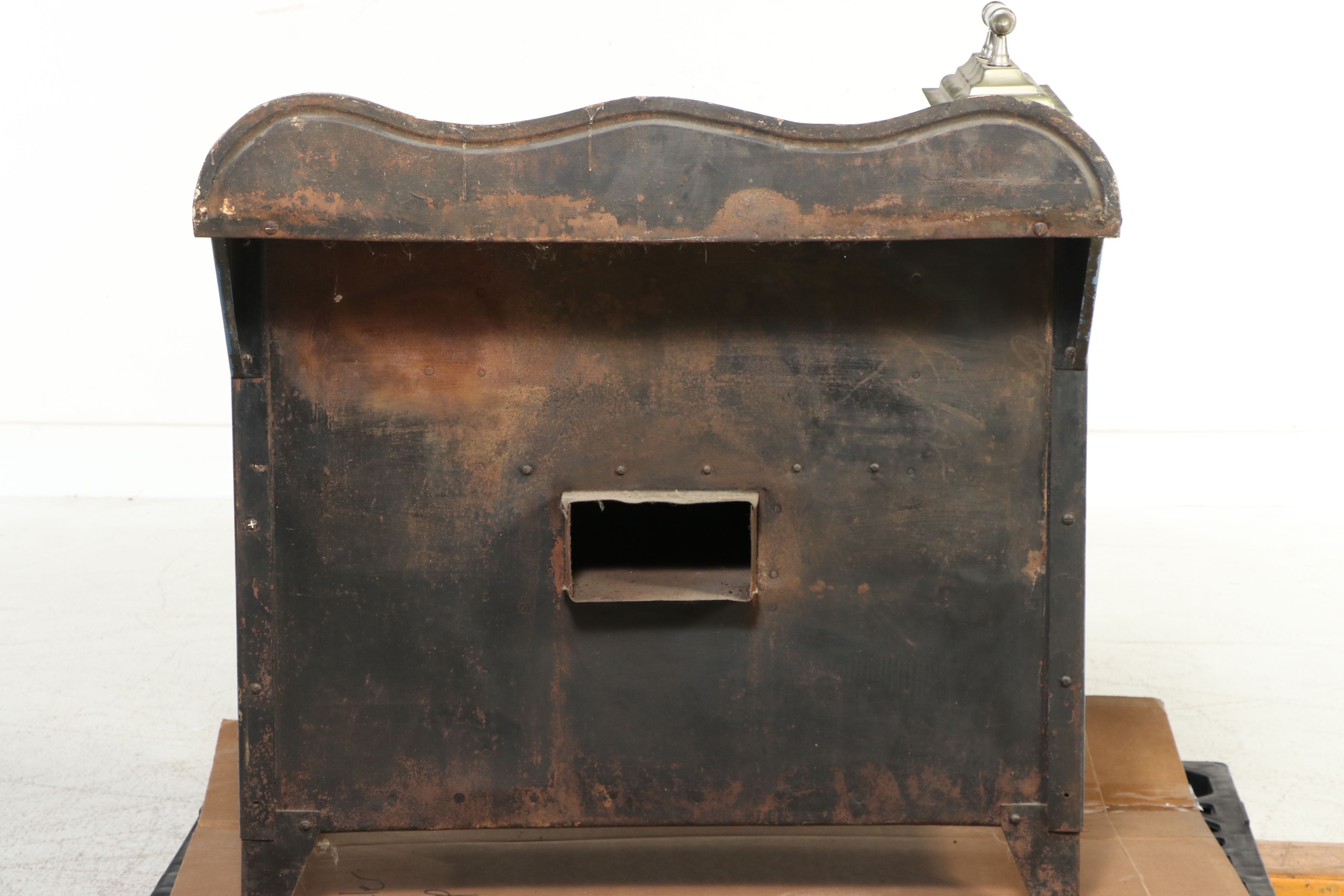 Ornate Enameled Cast Iron and Brass Cookstove, Late 19th Century