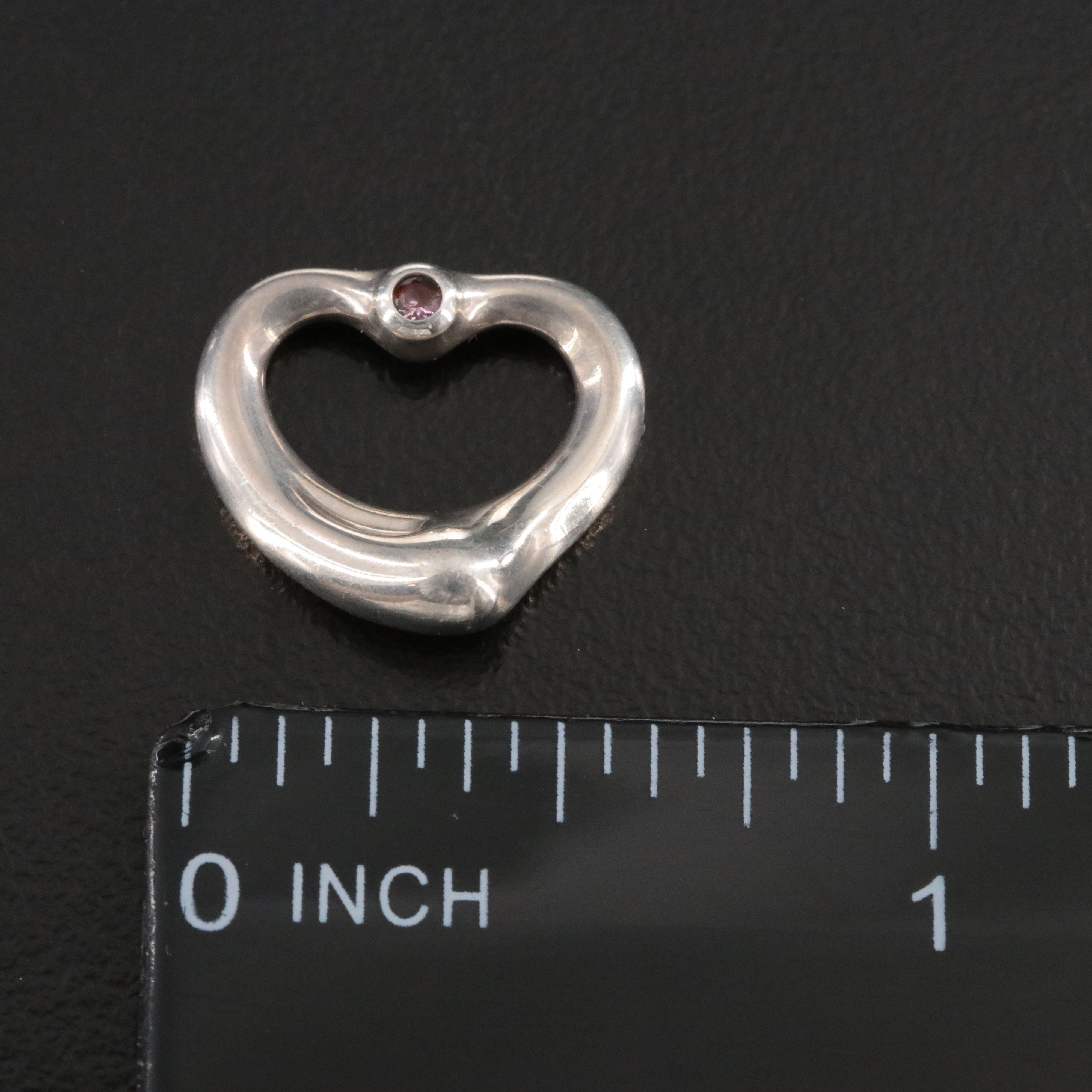 Elsa Peretti for Tiffany & Co. Open Heart Sterling Pendant Necklace