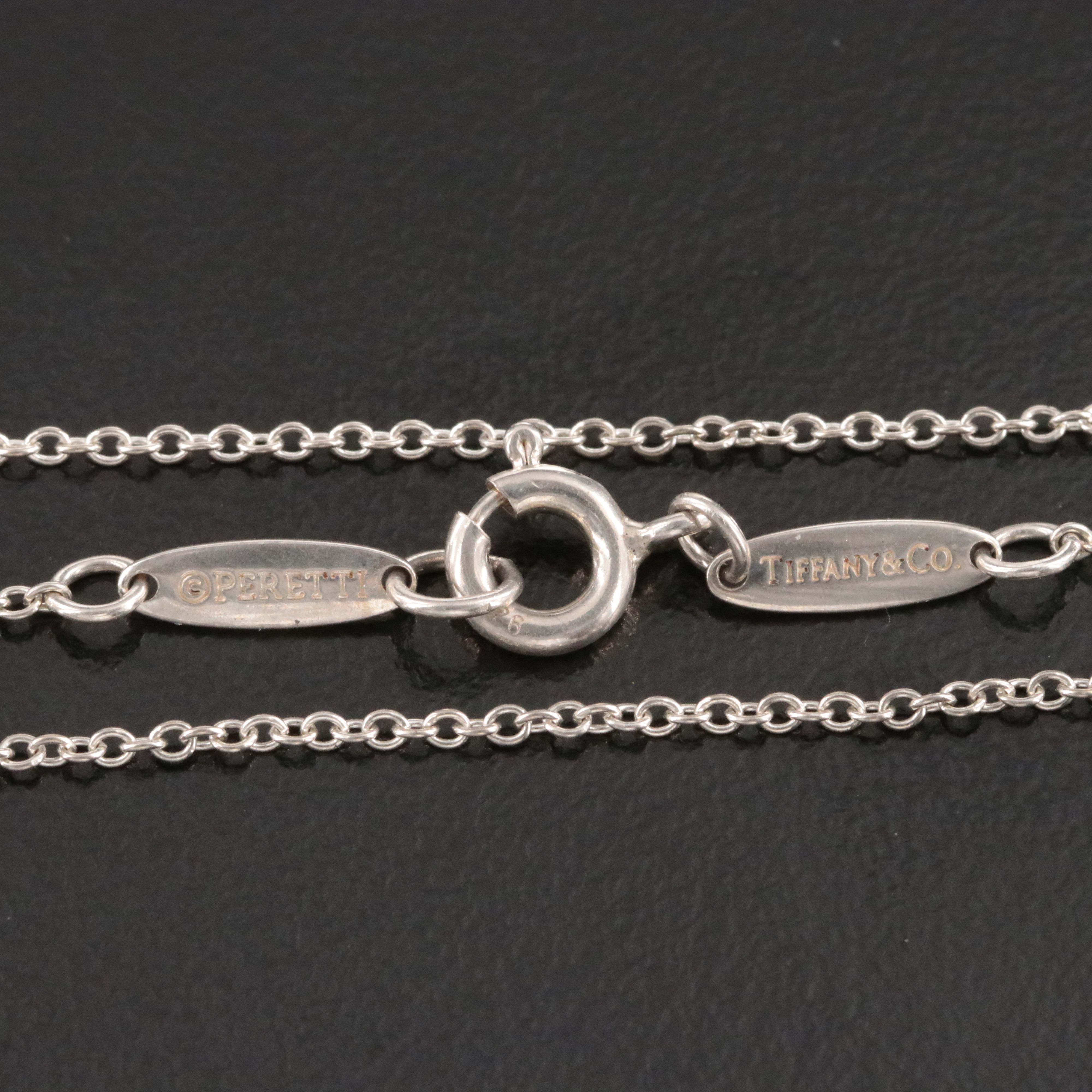 Elsa Peretti for Tiffany & Co. Open Heart Sterling Pendant Necklace