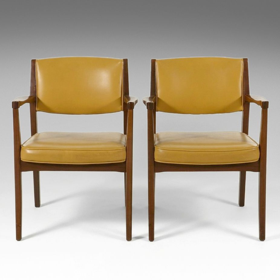 Pair of Boling Chair Co. Mid Century Modern Armchairs