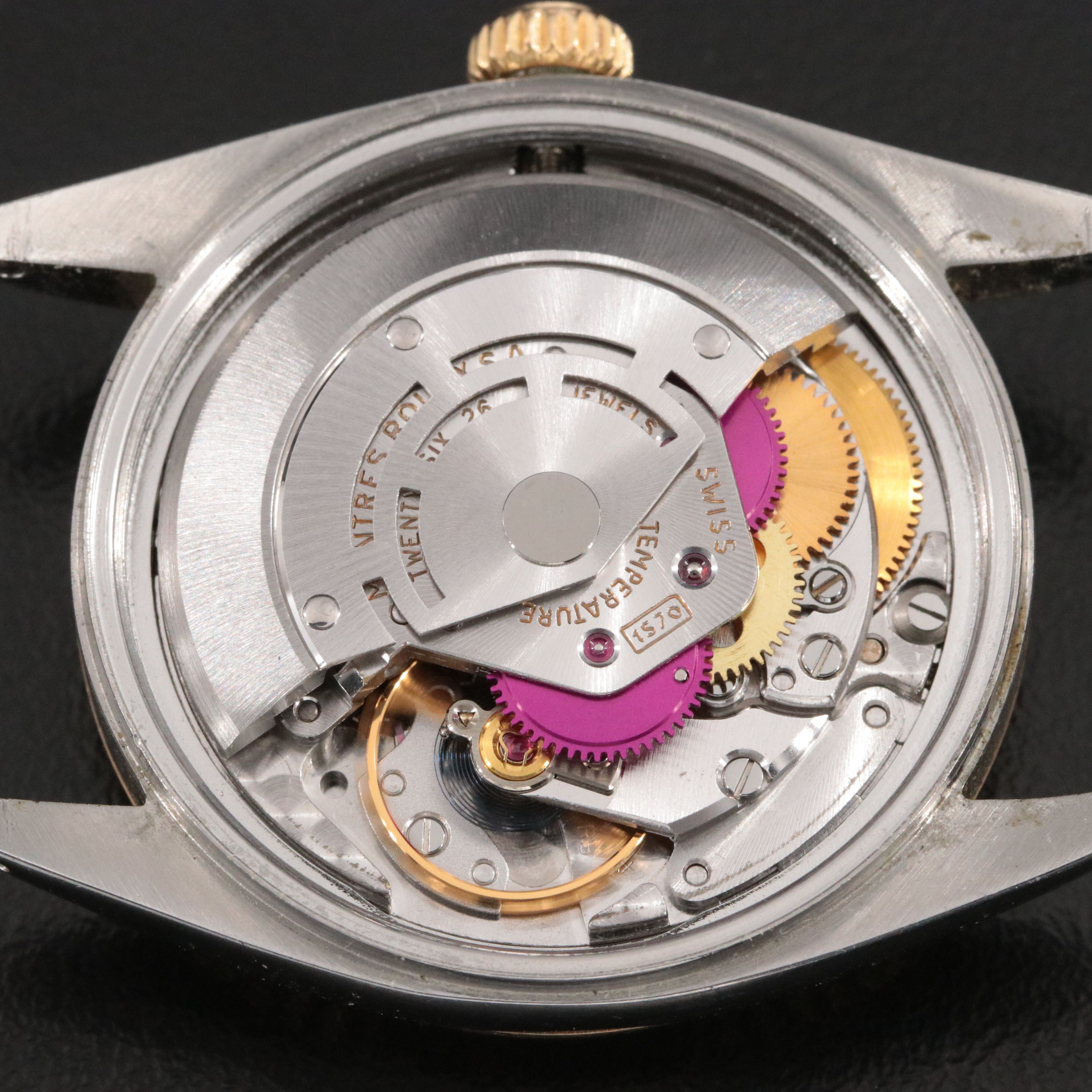 1971 Rolex Pie Pan Dial Datejust Ref. 1601 Custom Two Tone Jubilee Type Band