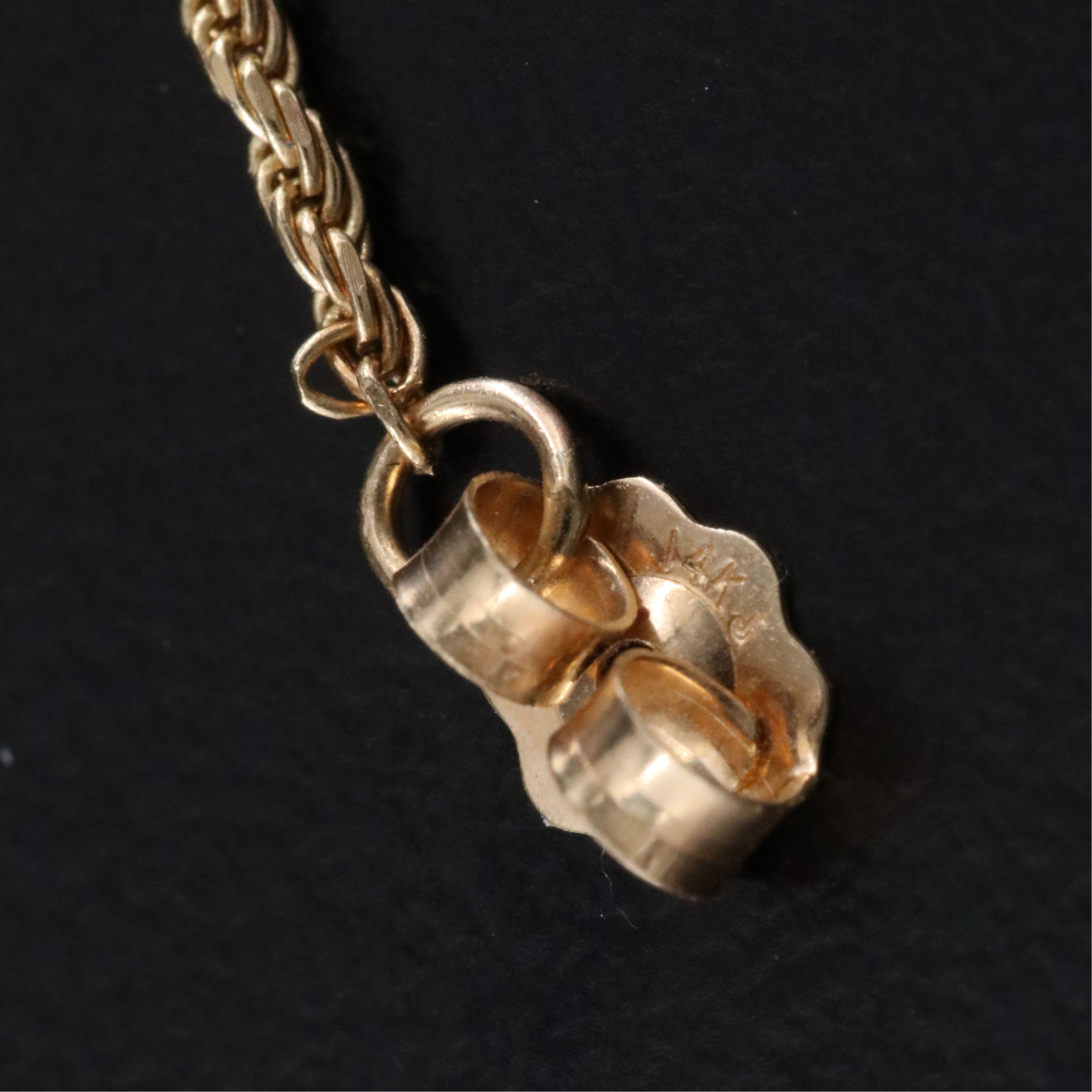 14K Rope Chain Hoop Earrings